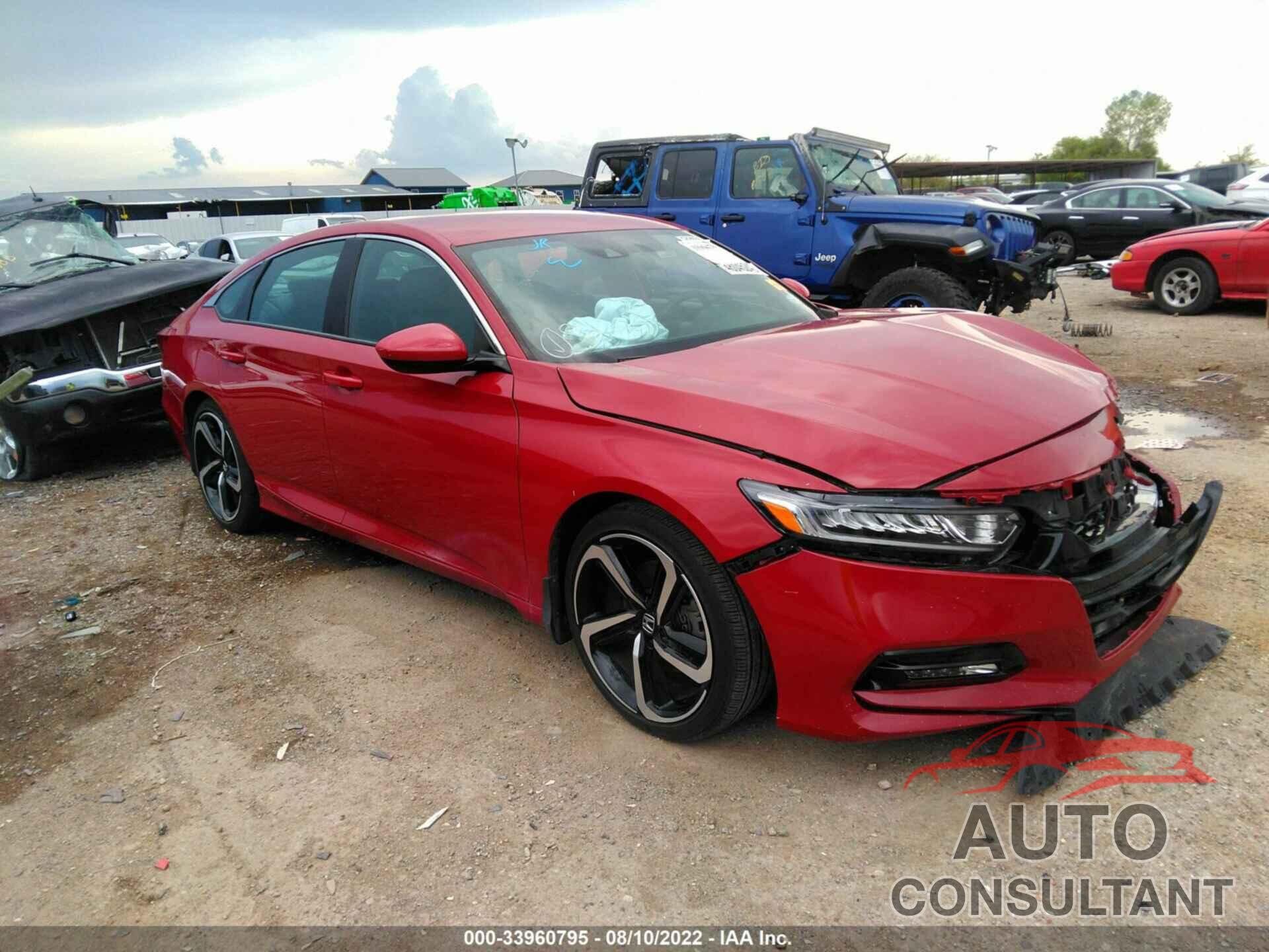 HONDA ACCORD SEDAN 2019 - 1HGCV1F38KA091359