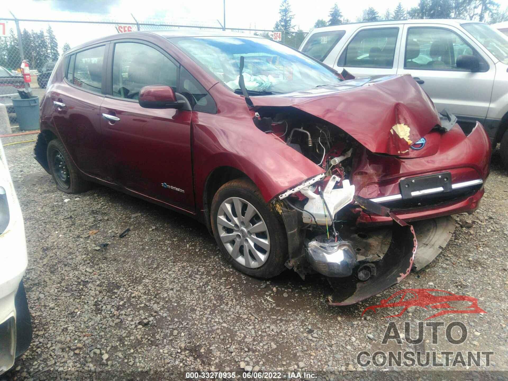NISSAN LEAF 2016 - 1N4BZ0CP9GC314784