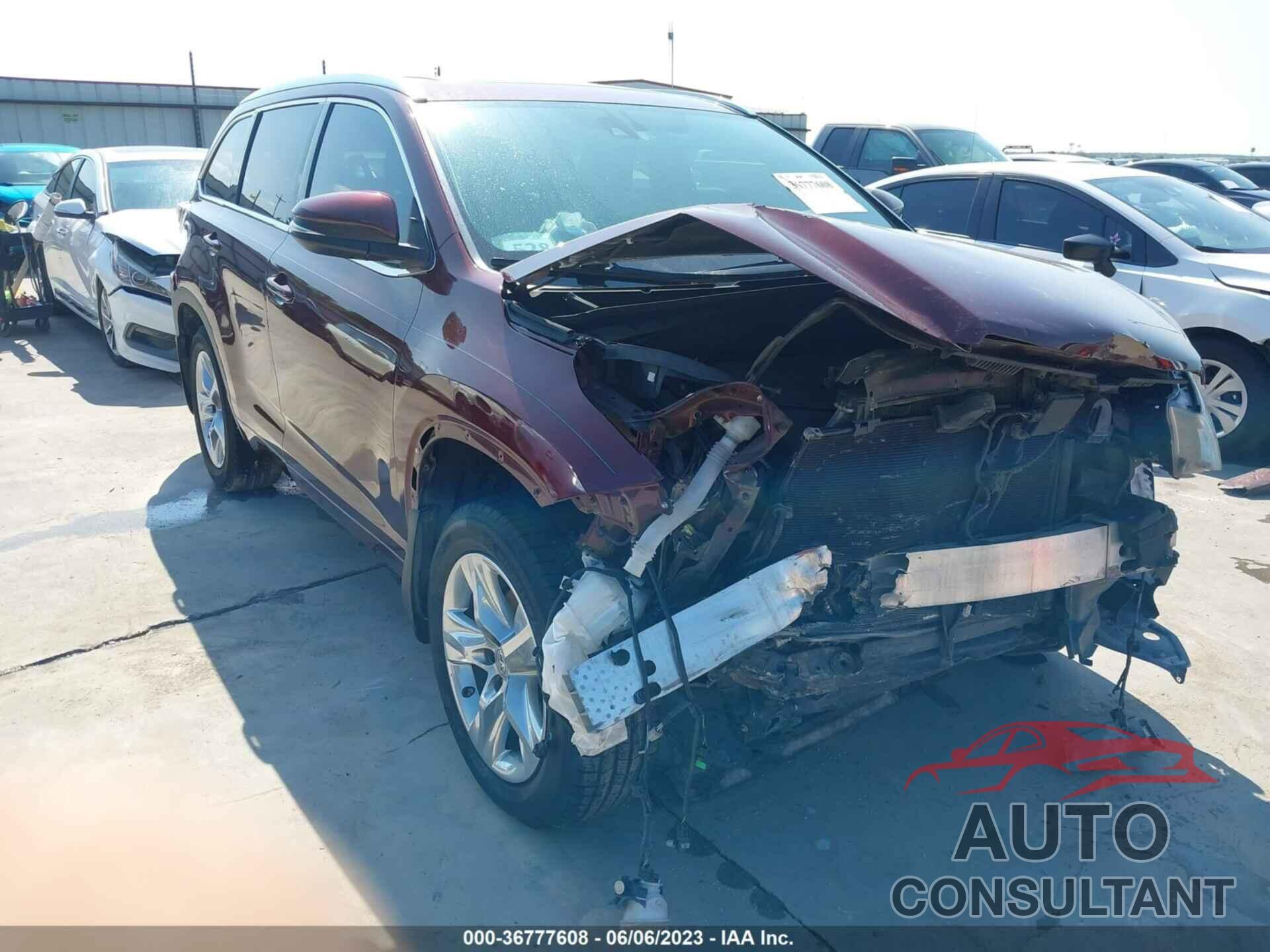TOYOTA HIGHLANDER 2015 - 5TDDKRFH2FS200154