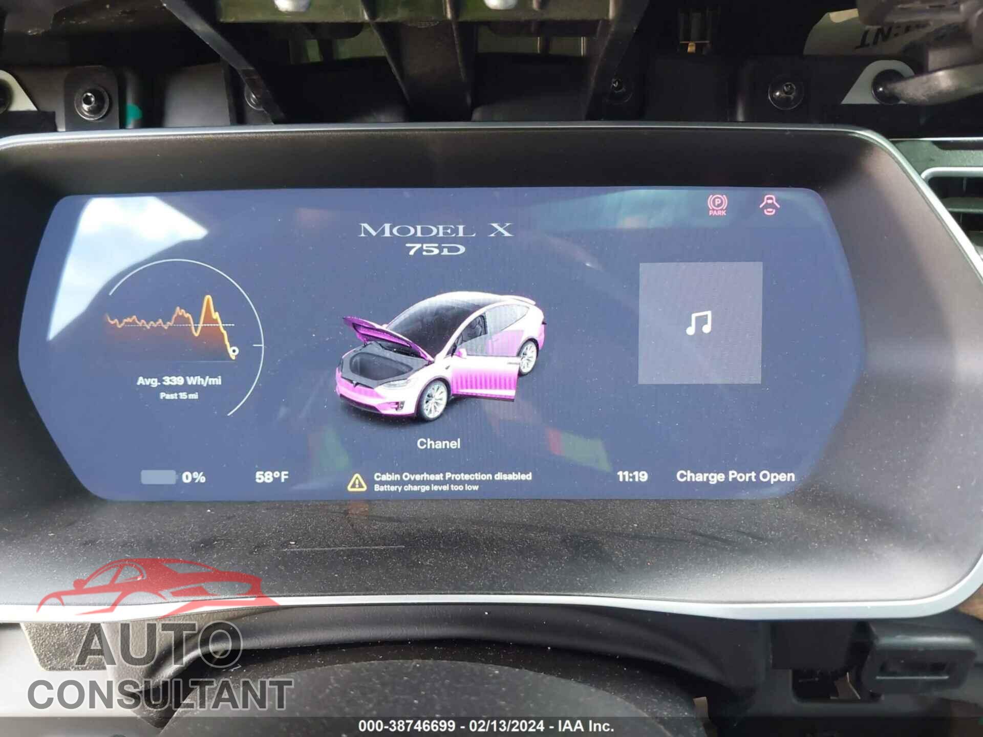 TESLA MODEL X 2017 - 5YJXCBE26HF055741