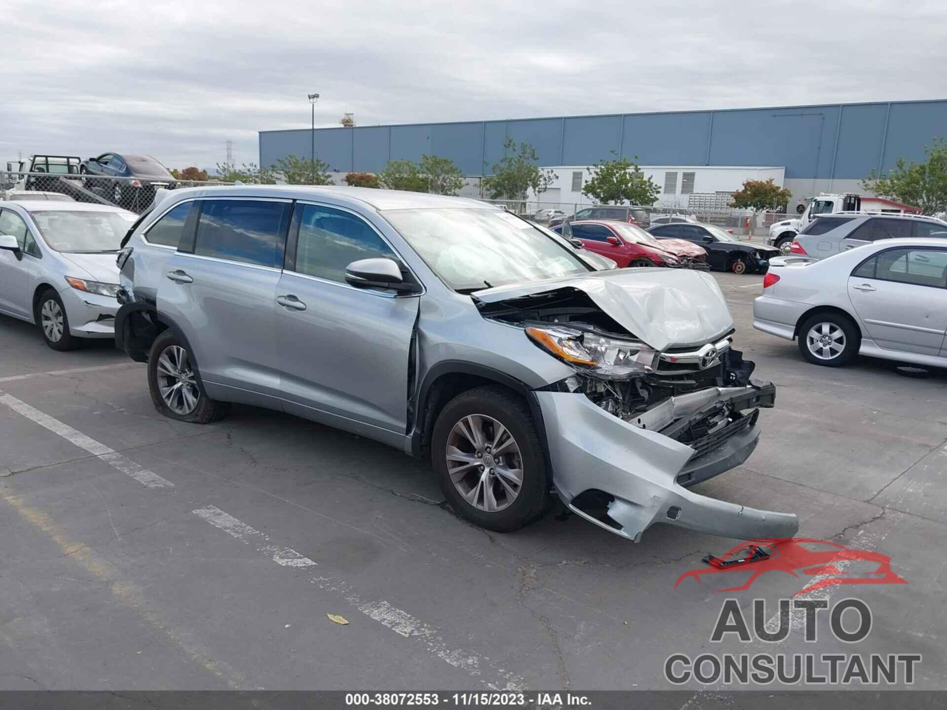 TOYOTA HIGHLANDER 2015 - 5TDZKRFH4FS113958