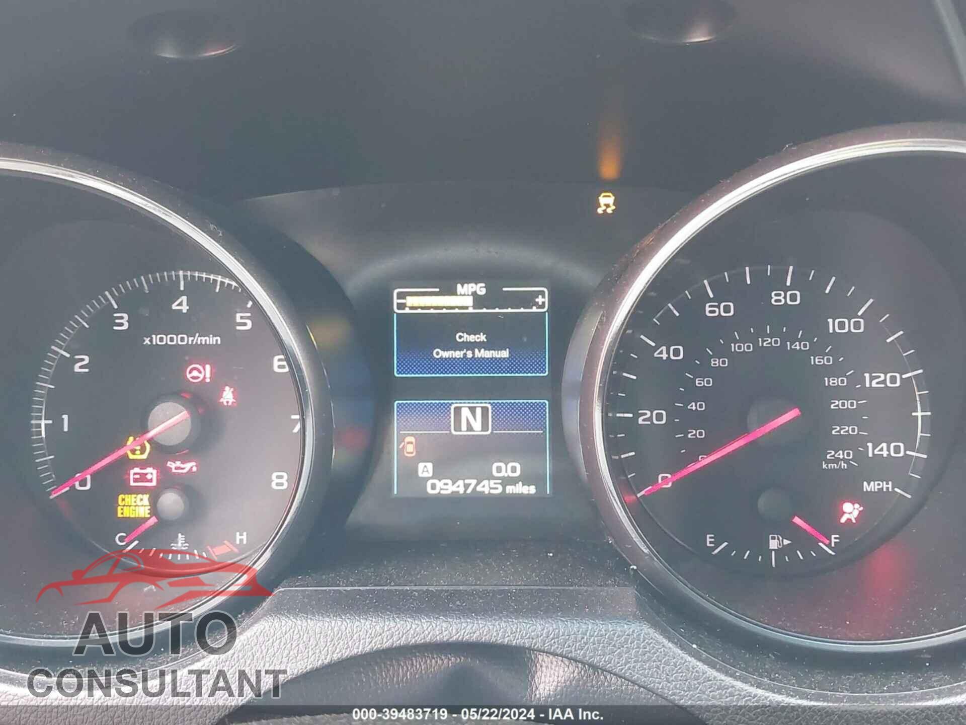 SUBARU OUTBACK 2017 - 4S4BSAAC1H3207486