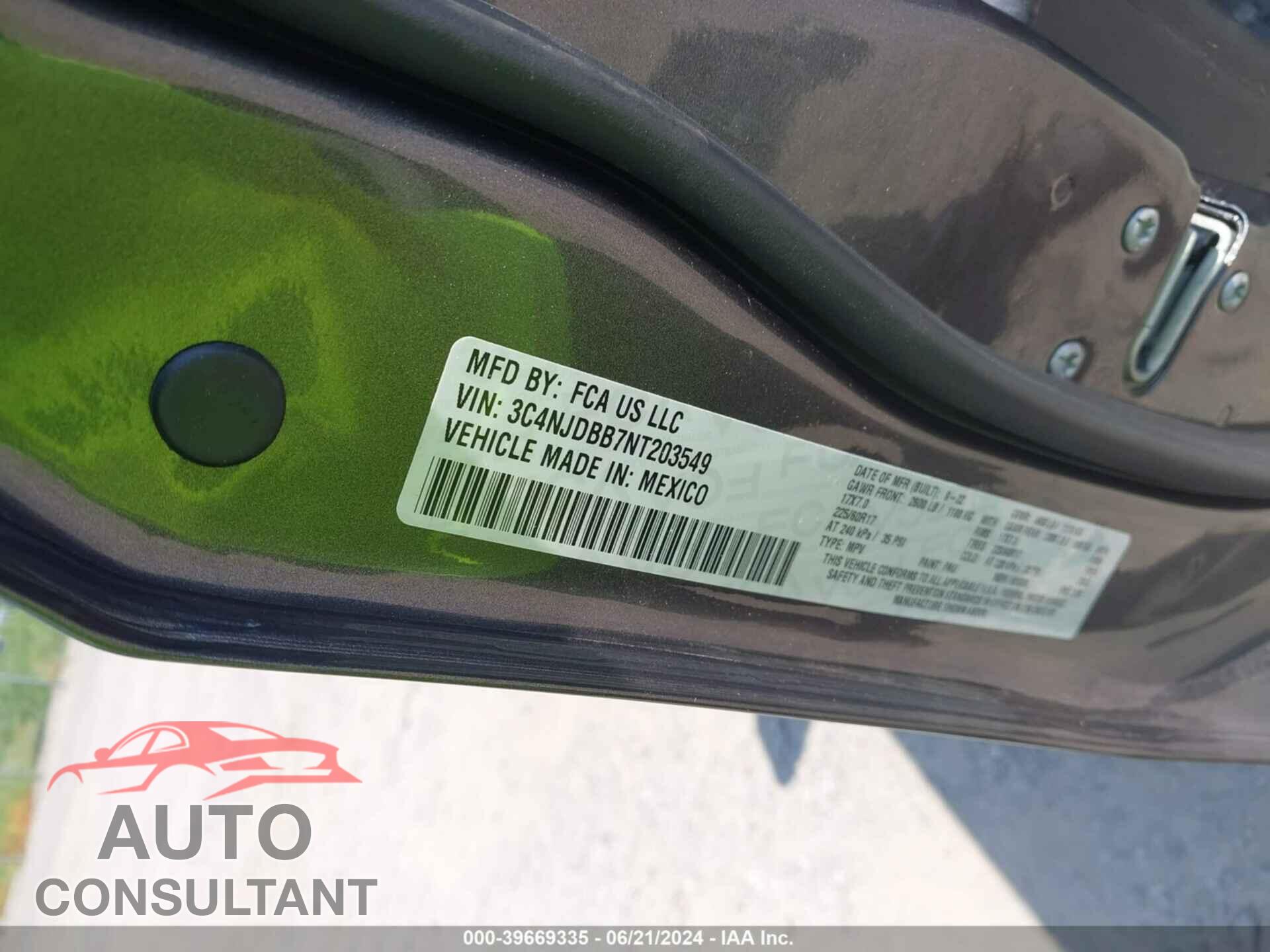 JEEP COMPASS 2022 - 3C4NJDBB7NT203549