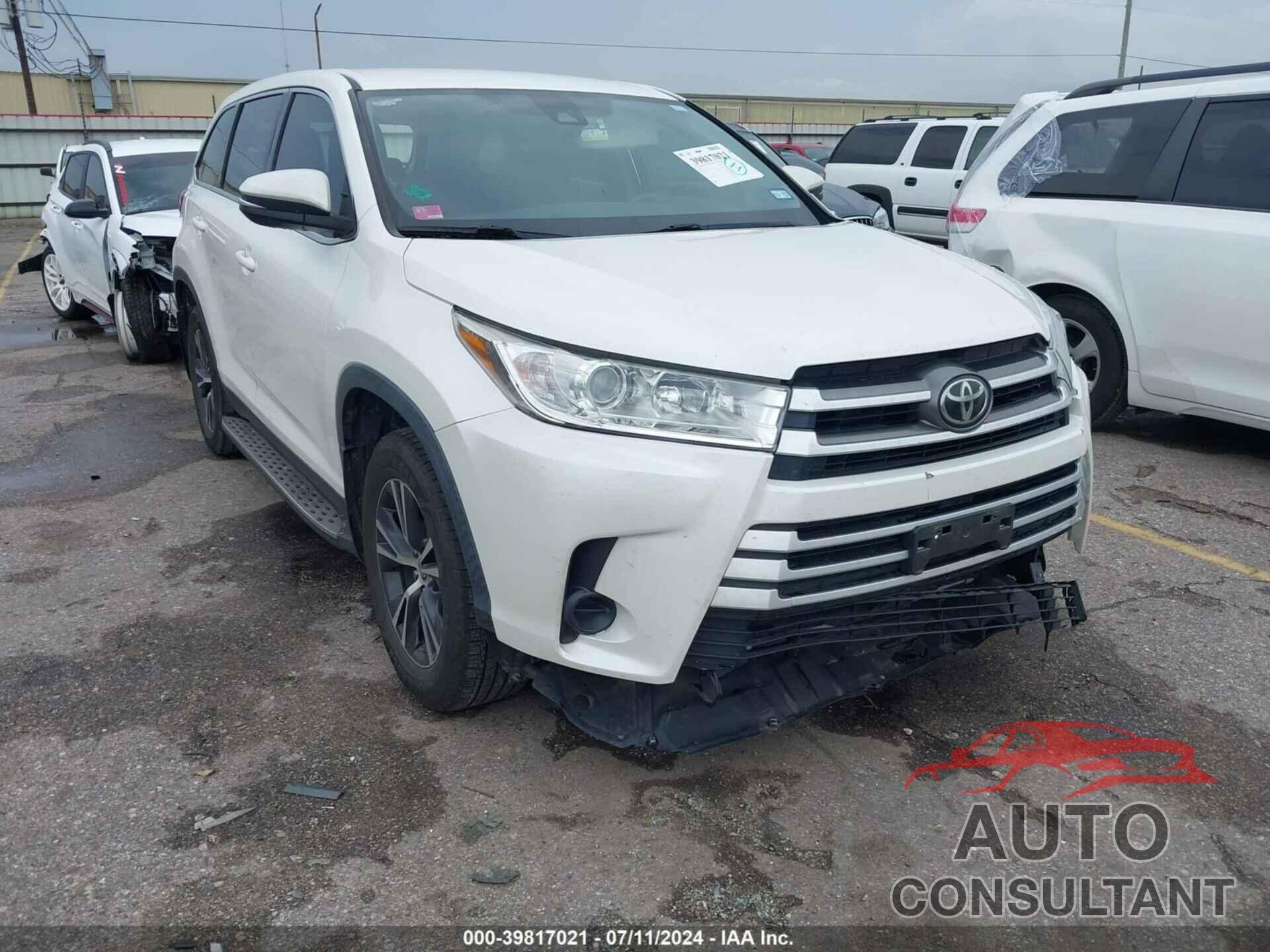 TOYOTA HIGHLANDER 2019 - 5TDZZRFH0KS357063