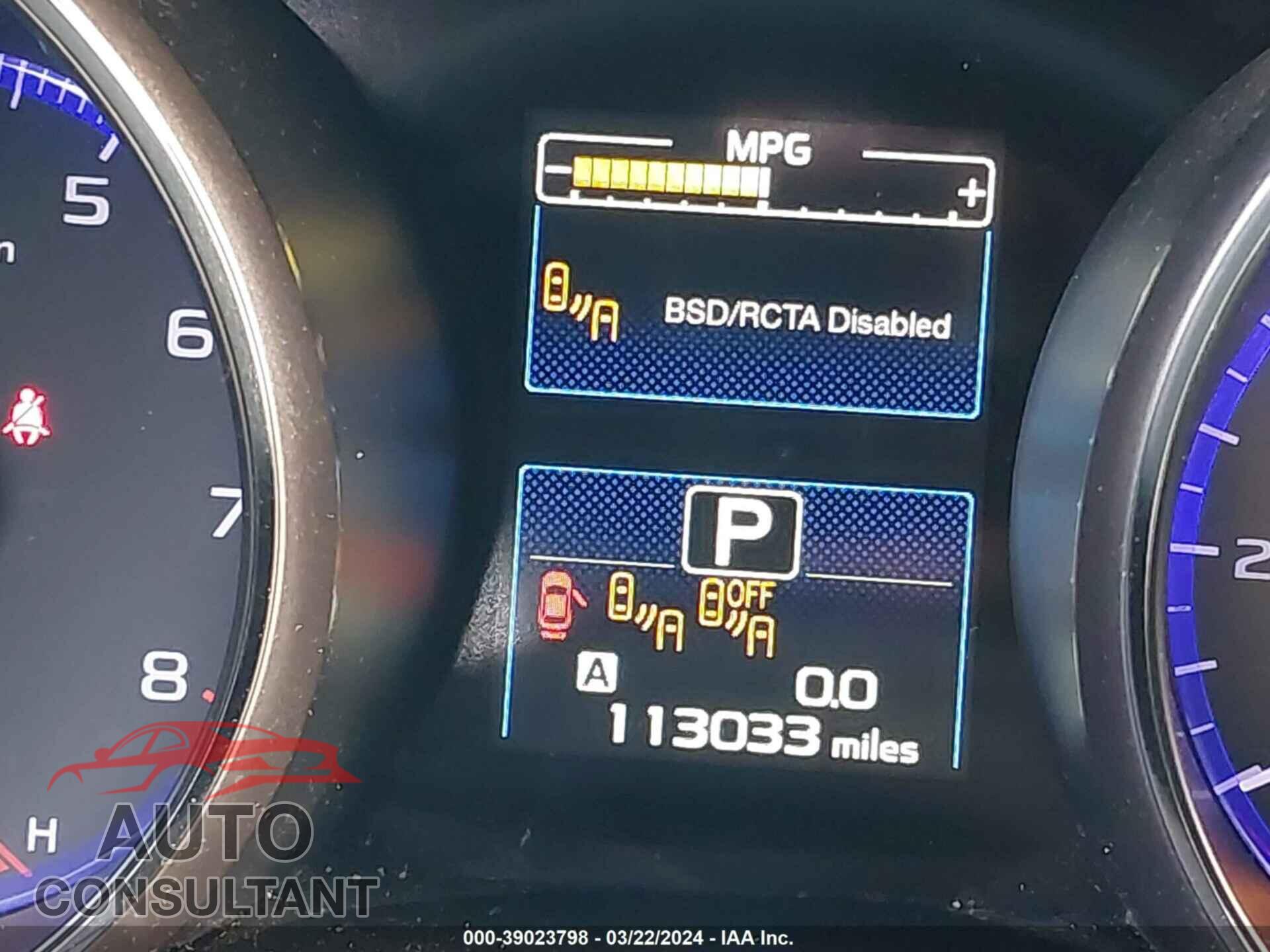 SUBARU OUTBACK 2016 - 4S4BSAJC0G3243507