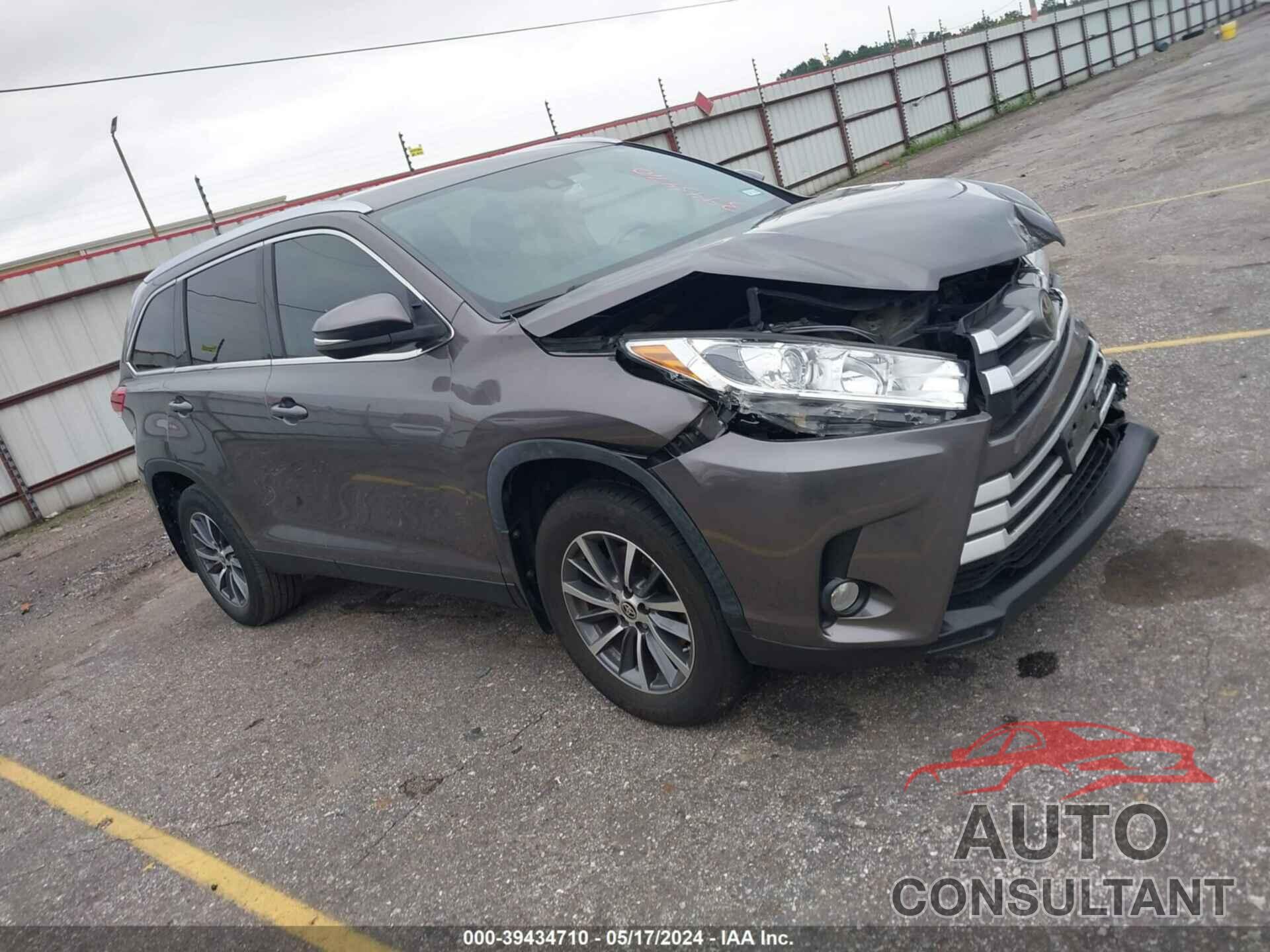 TOYOTA HIGHLANDER 2019 - 5TDKZRFHXKS367956