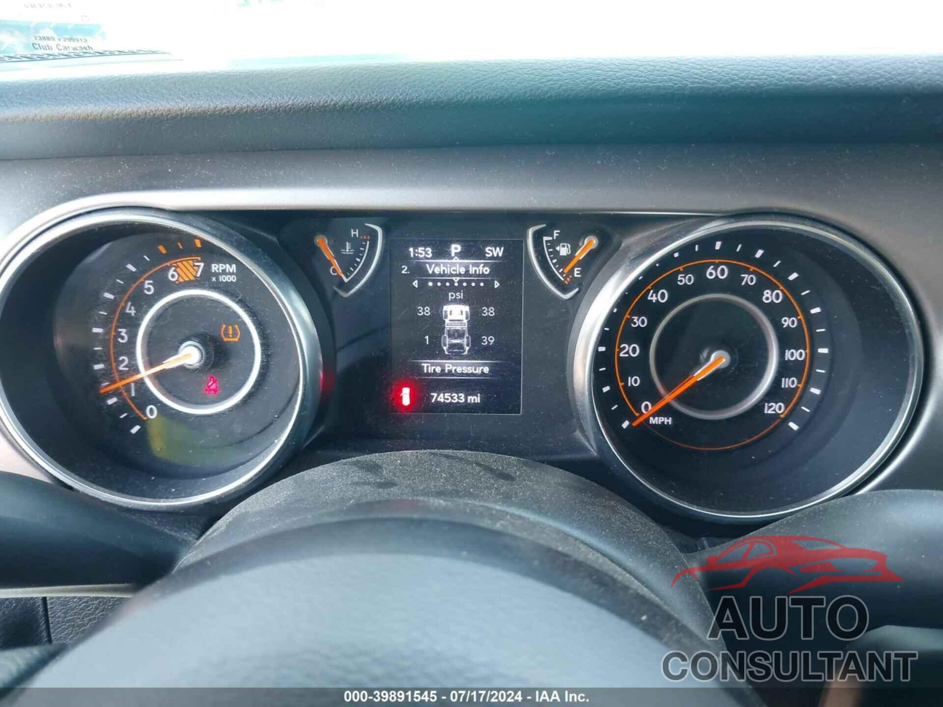 JEEP WRANGLER 2020 - 1C4GJXAN8LW185236
