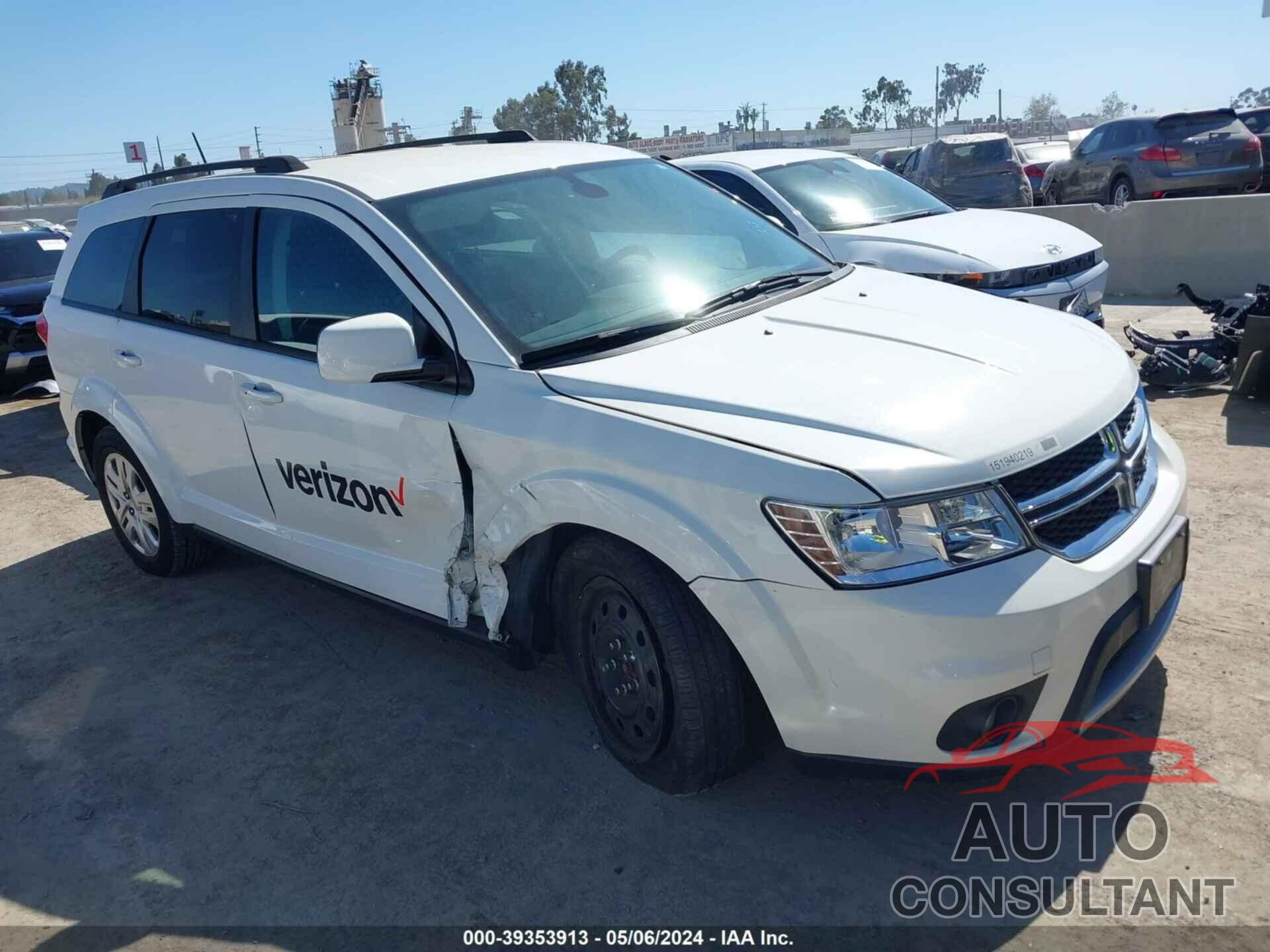 DODGE JOURNEY 2019 - 3C4PDDBG9KT853720