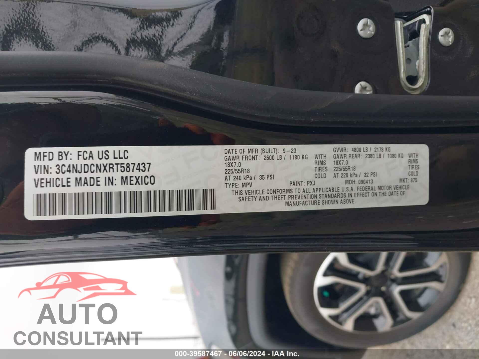 JEEP COMPASS 2024 - 3C4NJDCNXRT587437