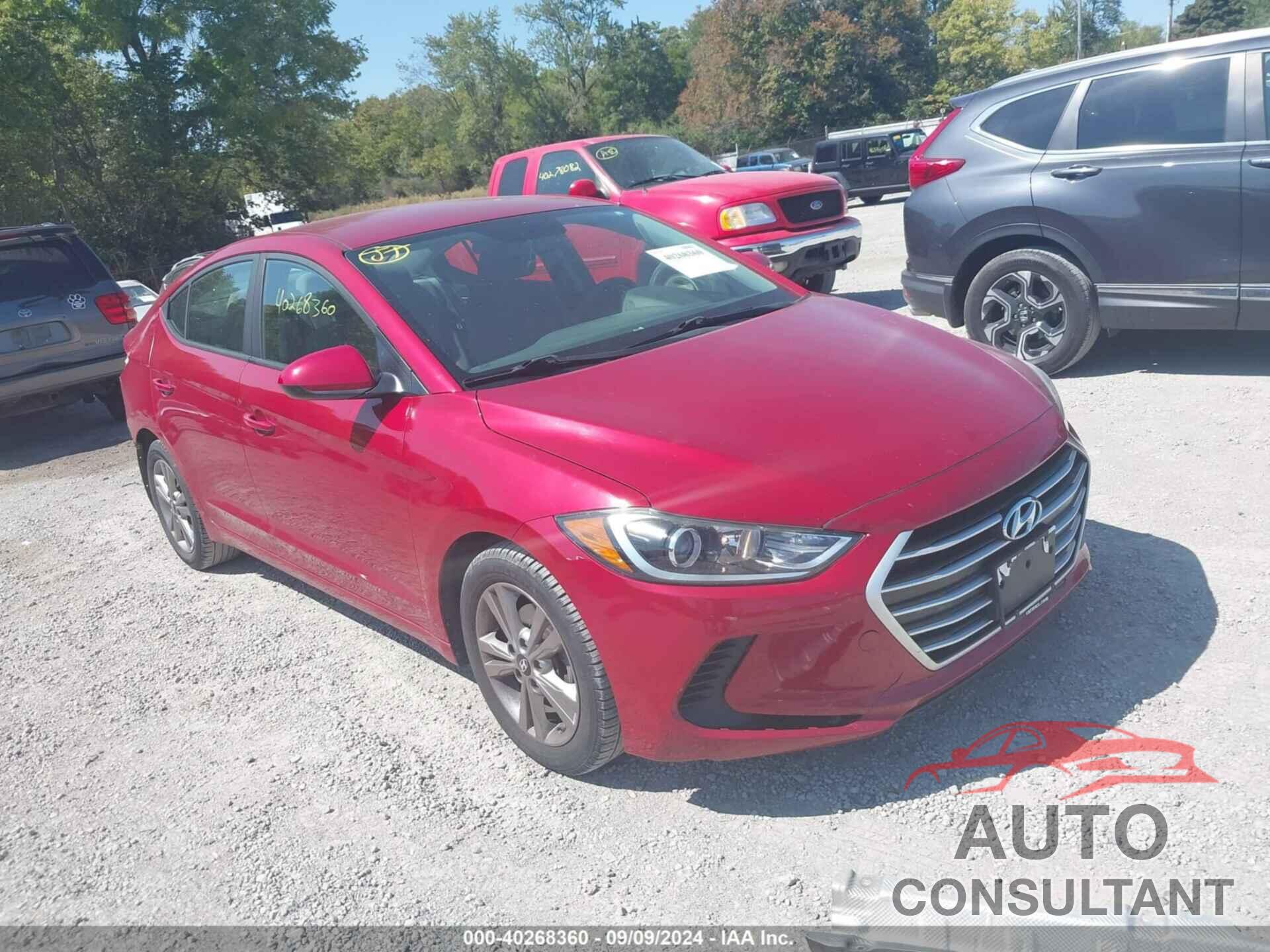 HYUNDAI ELANTRA 2017 - KMHD84LF9HU207469