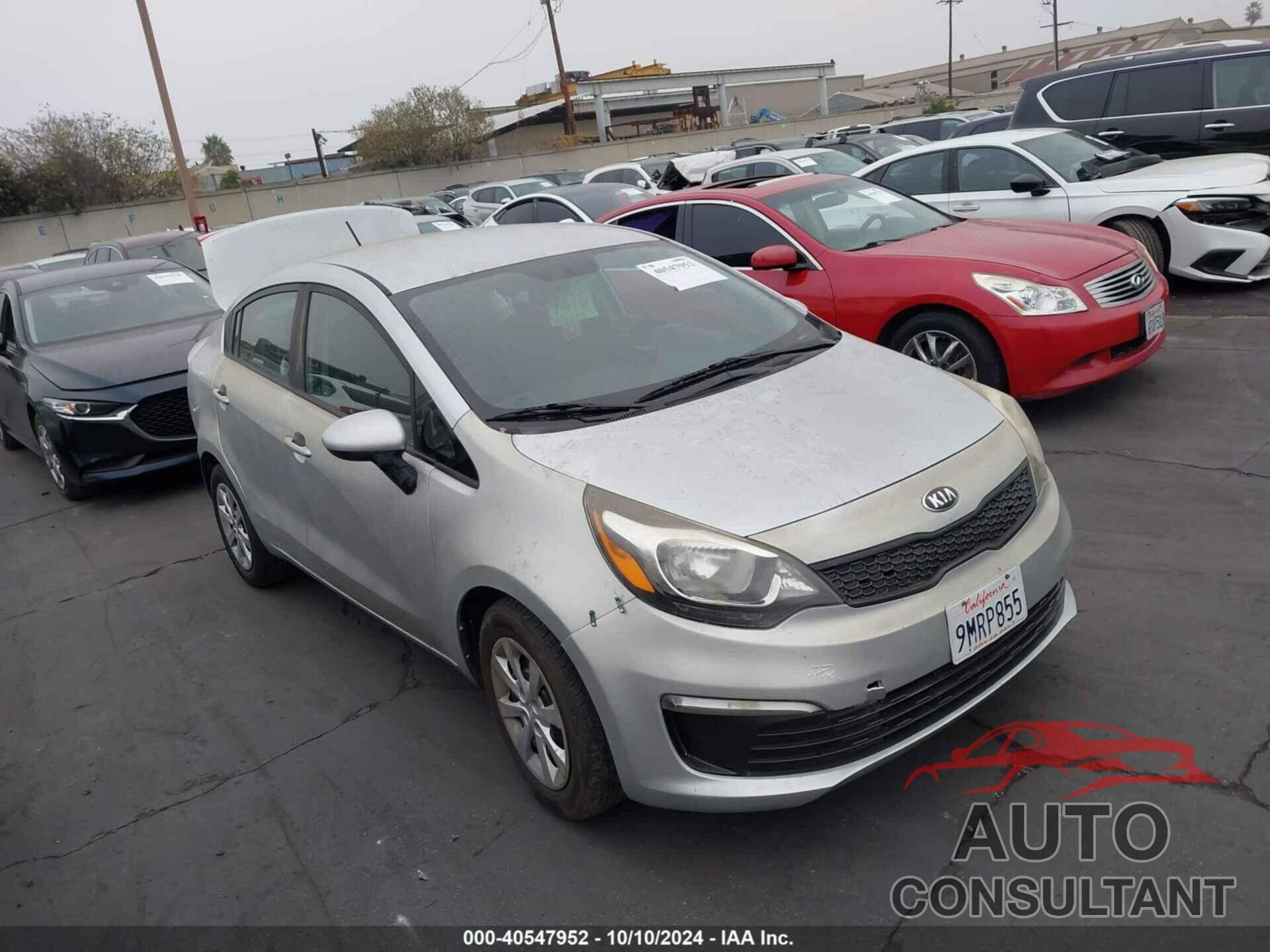 KIA RIO 2016 - KNADM4A36G6696485