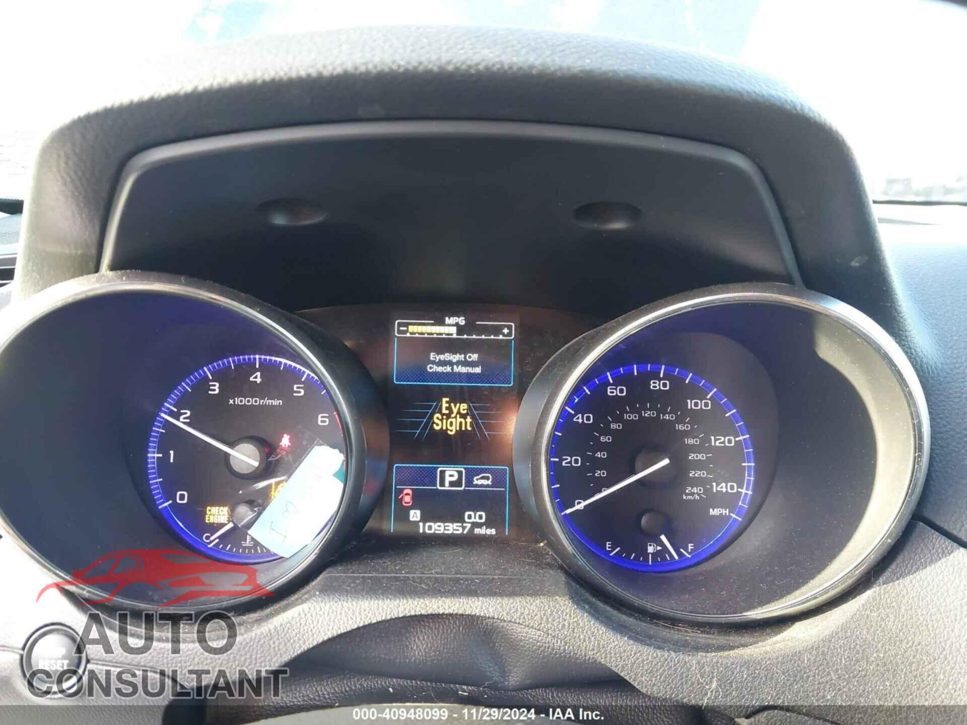 SUBARU OUTBACK 2019 - 4S4BSABC4K3314604