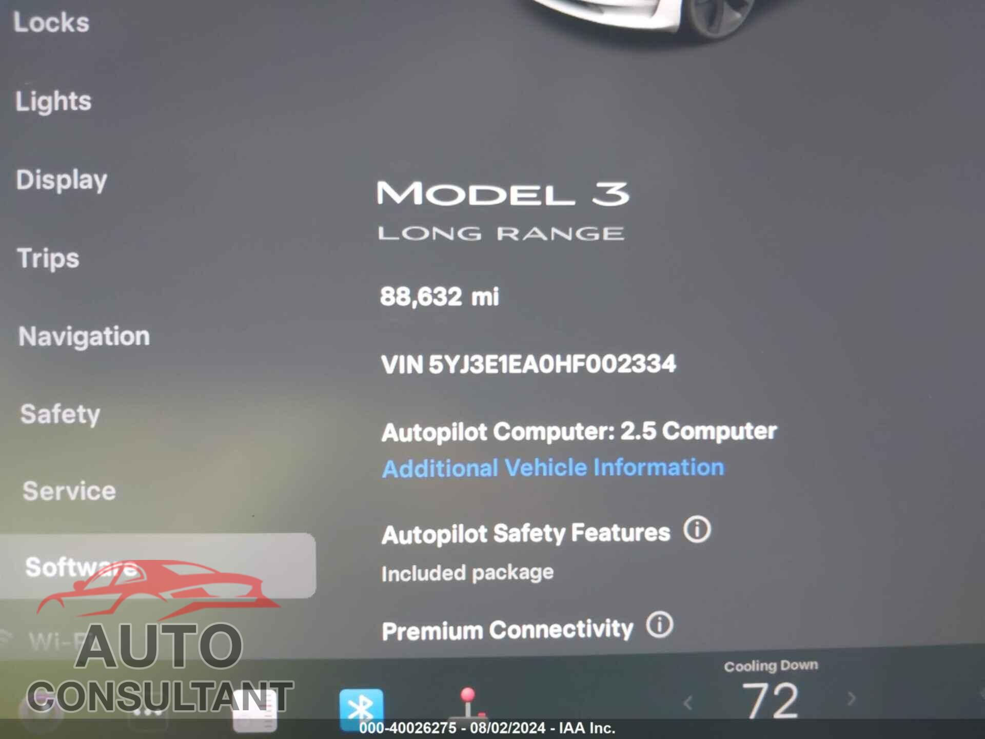 TESLA MODEL 3 2017 - 5YJ3E1EA0HF002334