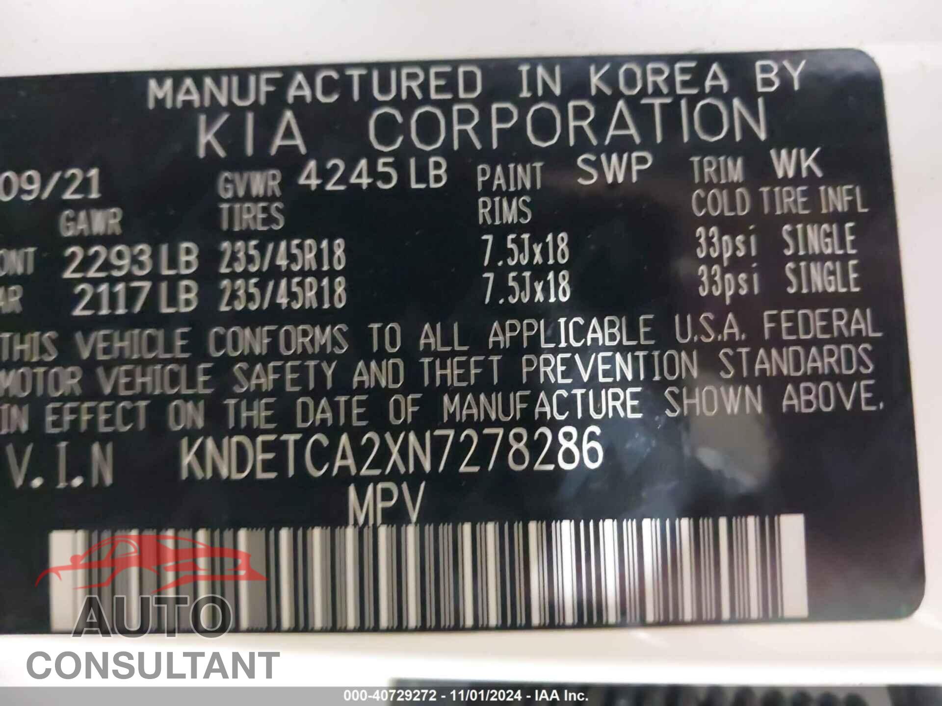 KIA SELTOS 2022 - KNDETCA2XN7278286