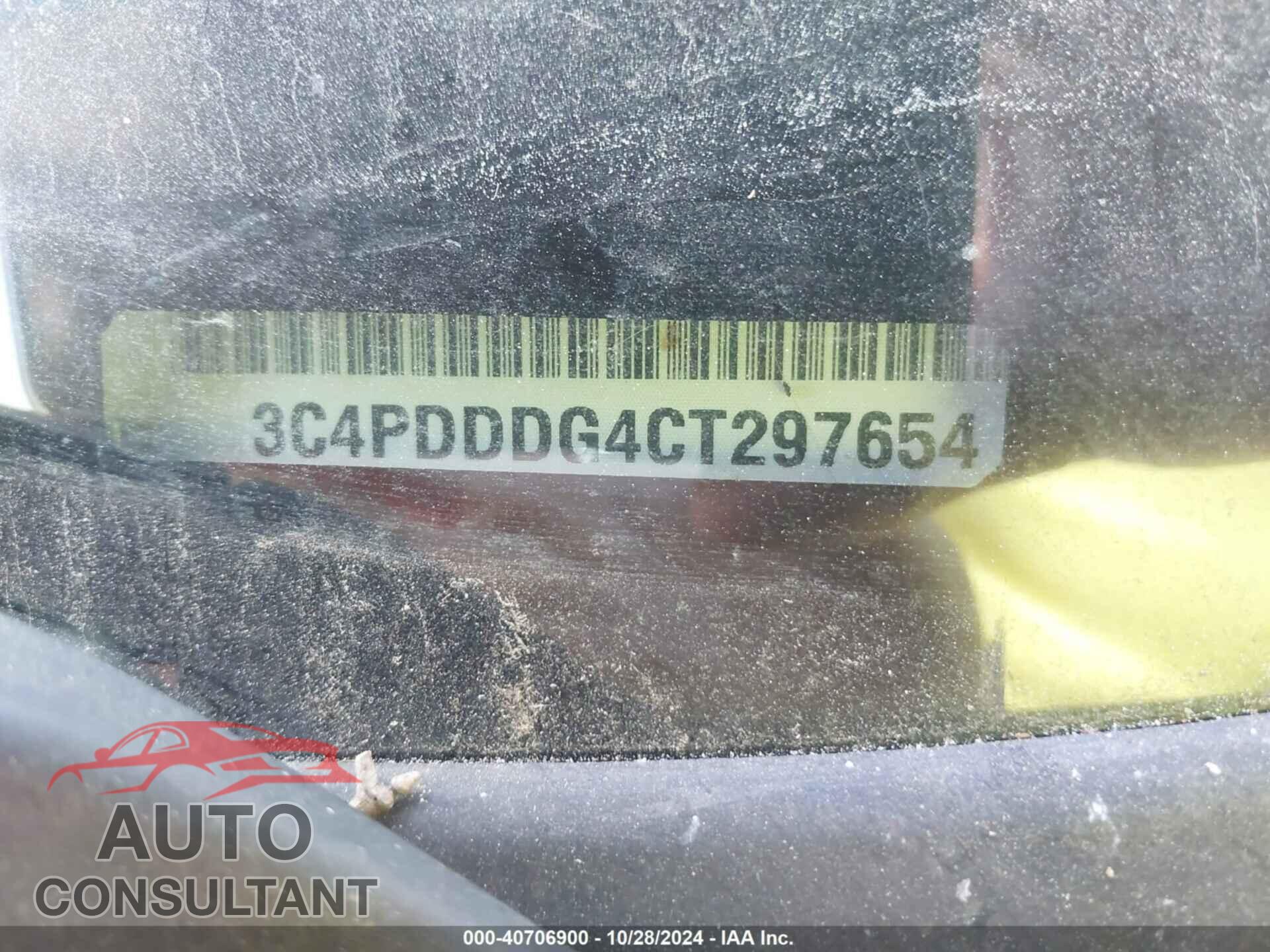 DODGE JOURNEY 2012 - 3C4PDDDG4CT297654