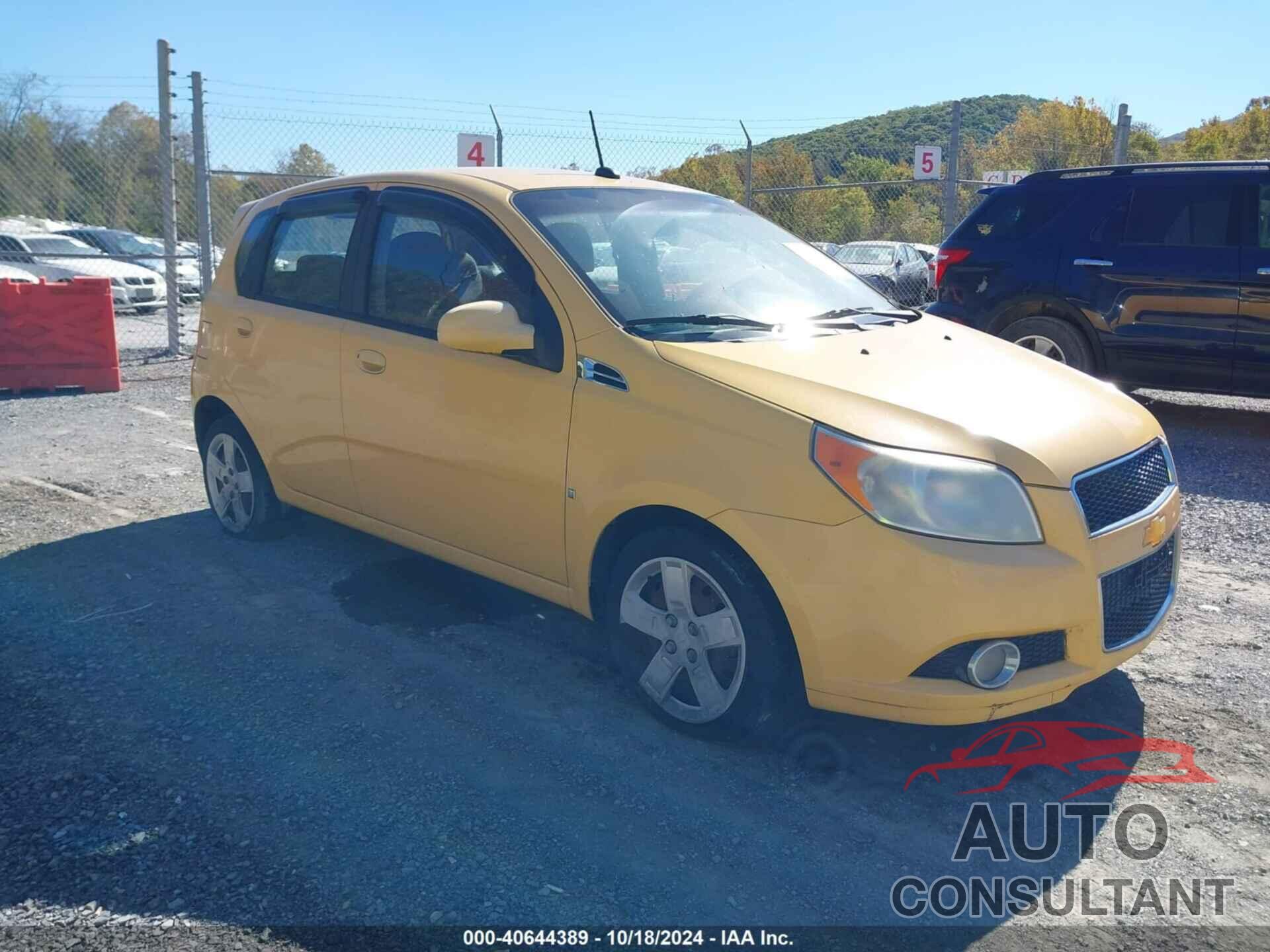 CHEVROLET AVEO 2009 - KL1TG66EX9B390600