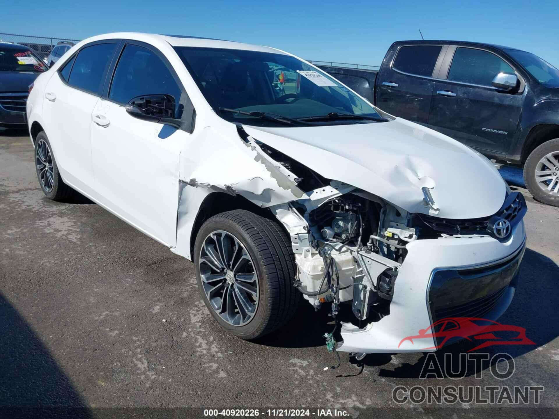 TOYOTA COROLLA 2016 - 5YFBURHE8GP391304