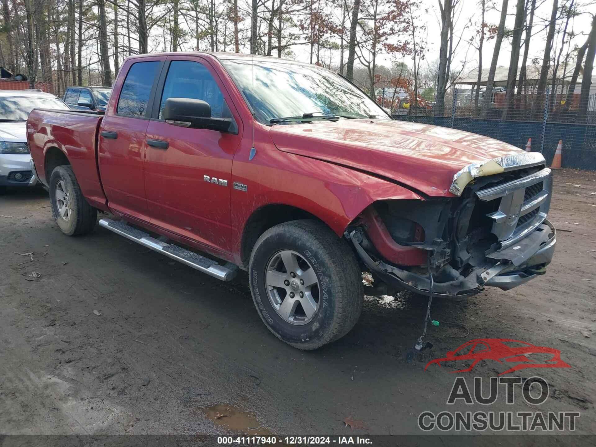 DODGE RAM 1500 2009 - 1D3HV18T49S729202