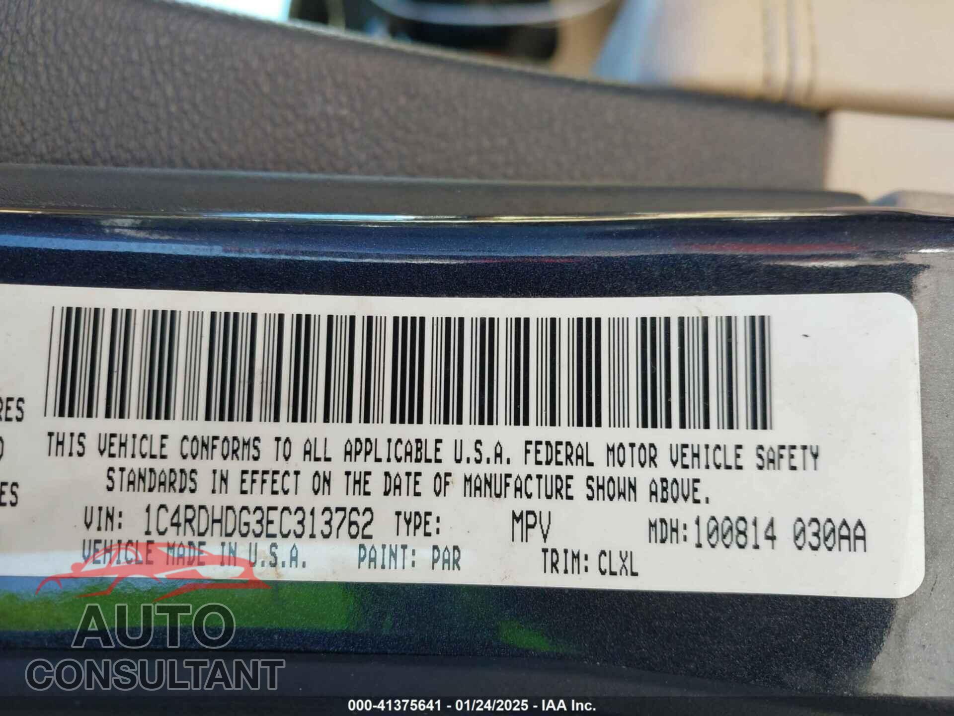 DODGE DURANGO 2014 - 1C4RDHDG3EC313762