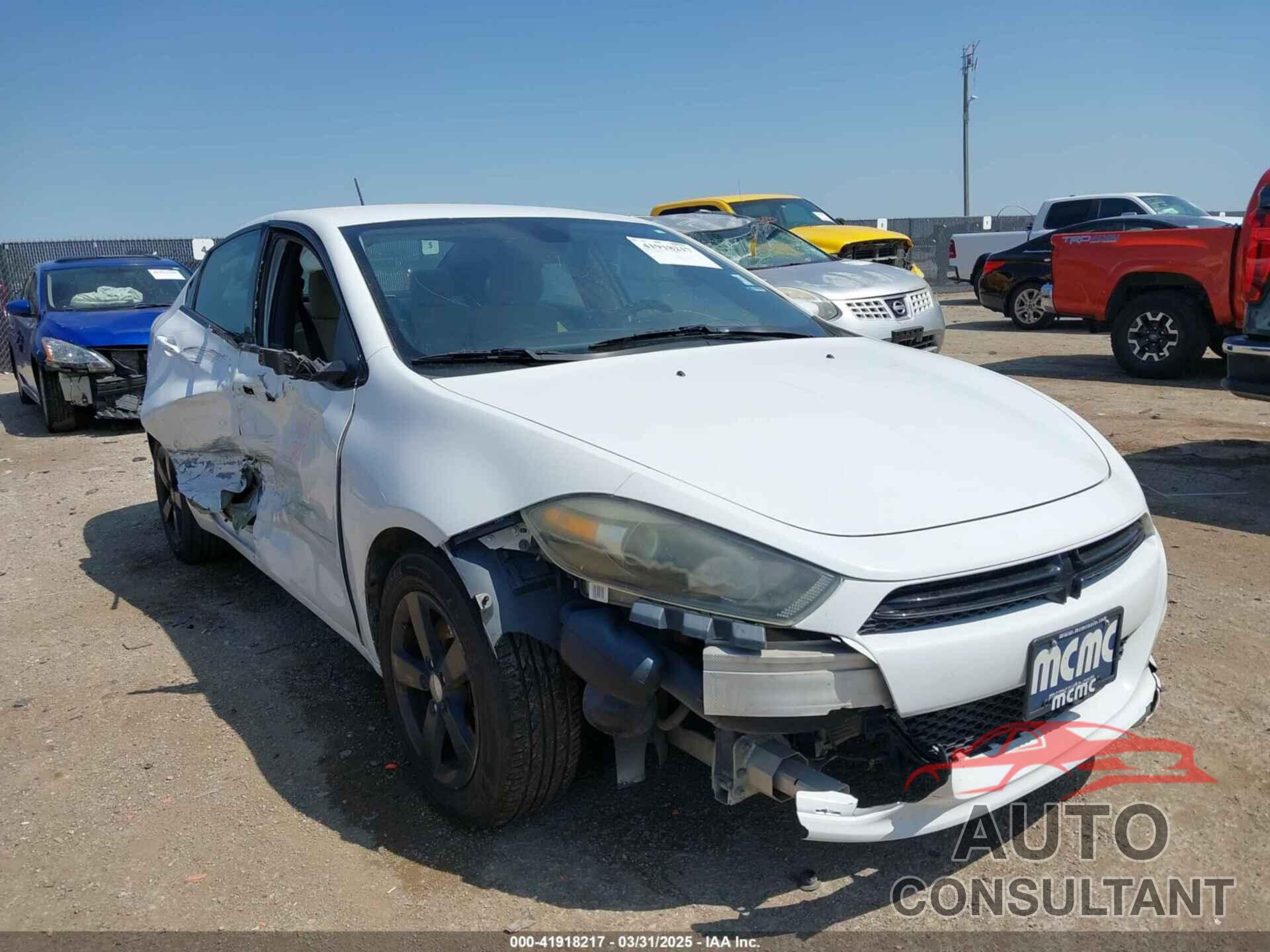DODGE DART 2015 - 1C3CDFBB0FD128313