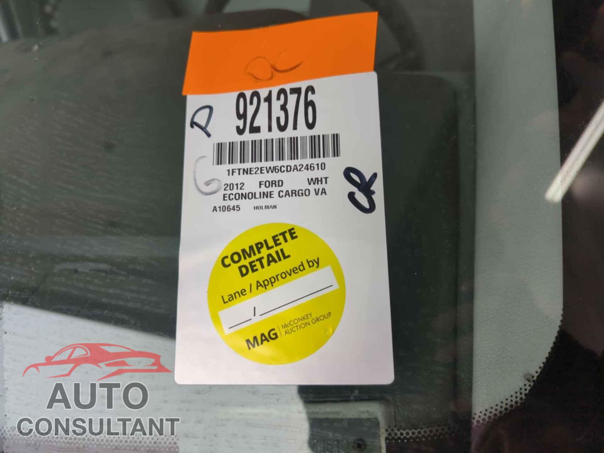 FORD ECONOLINE 2012 - 1FTNE2EW6CDA24610