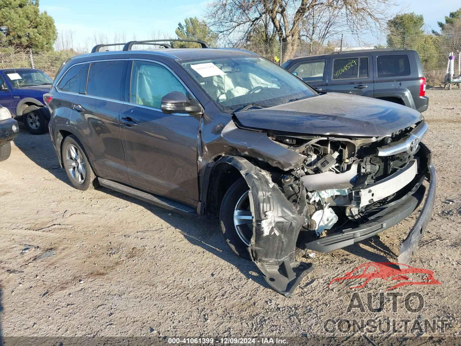 TOYOTA HIGHLANDER 2016 - 5TDDKRFH5GS337817