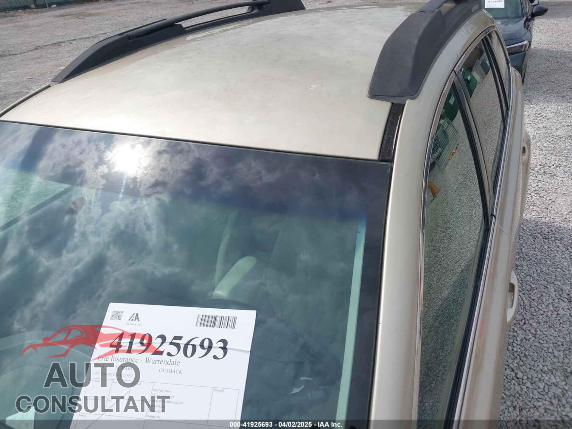 SUBARU OUTBACK 2010 - 4S4BRCCC1A3355471