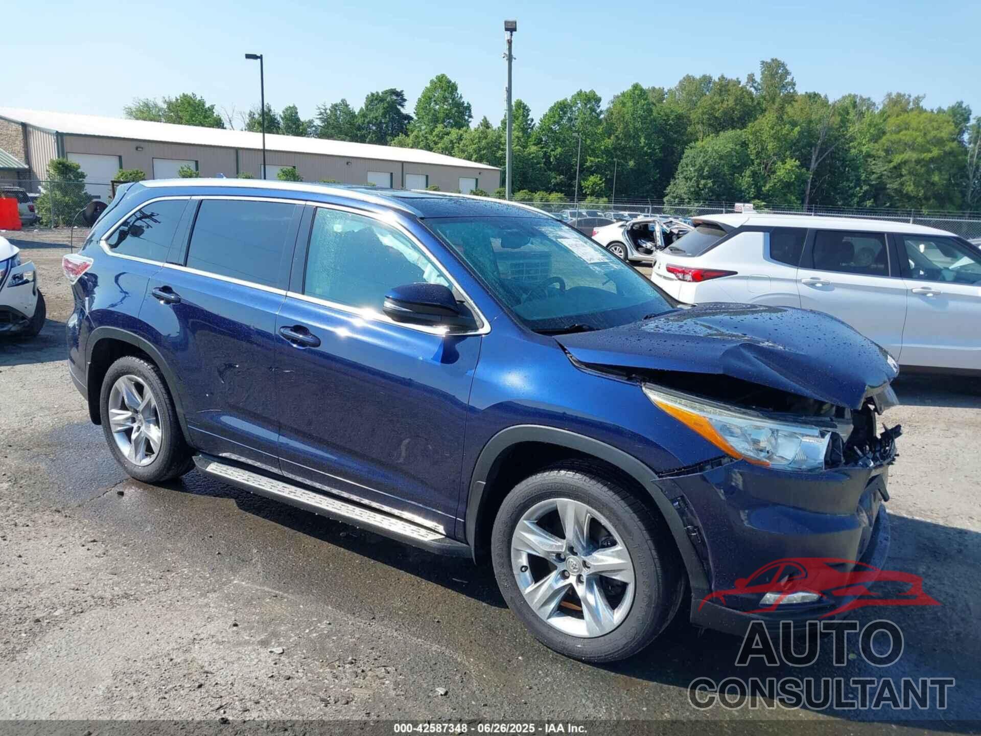 TOYOTA HIGHLANDER 2015 - 5TDDKRFH5FS200858
