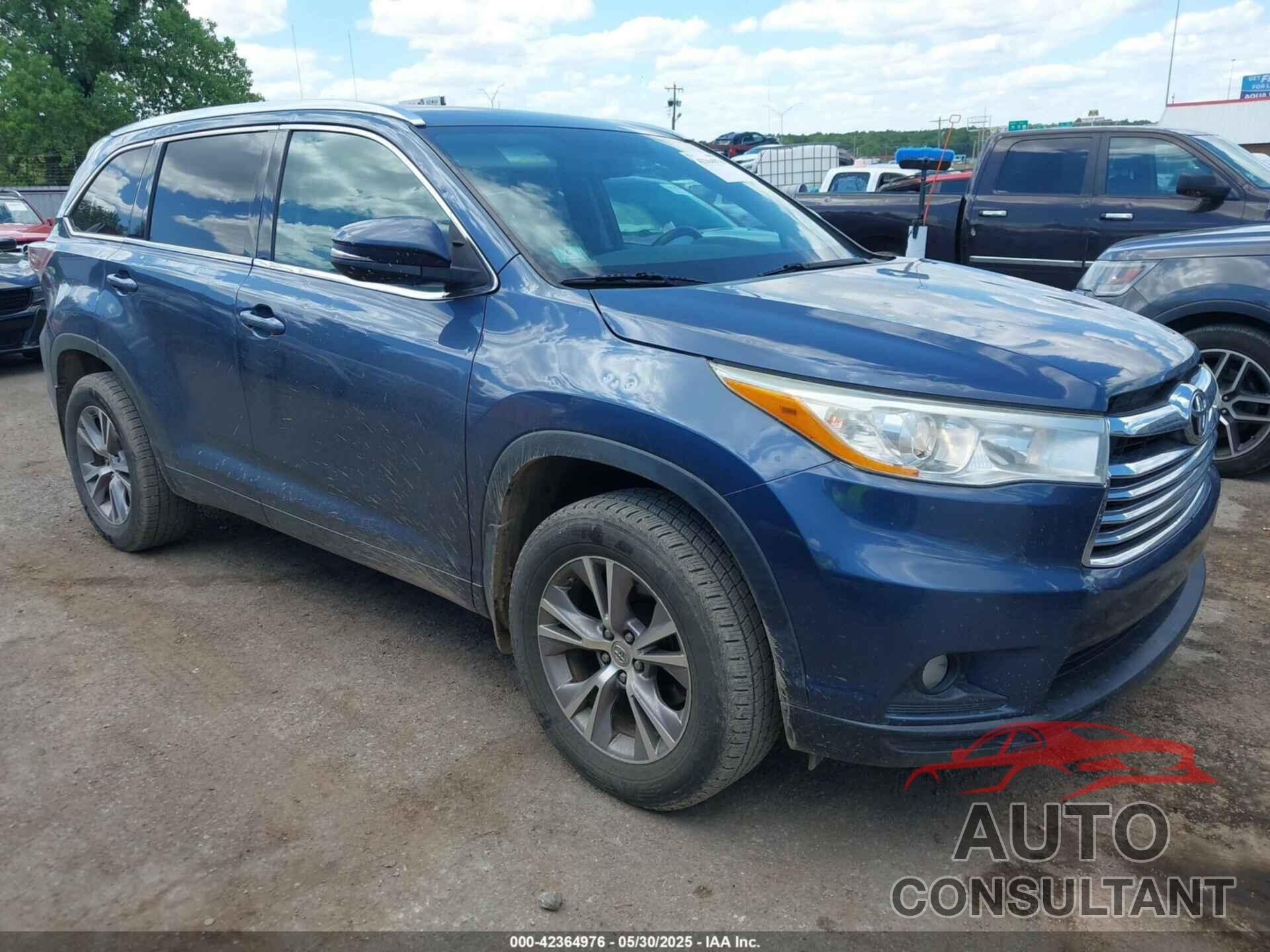 TOYOTA HIGHLANDER 2014 - 5TDJKRFH6ES024002