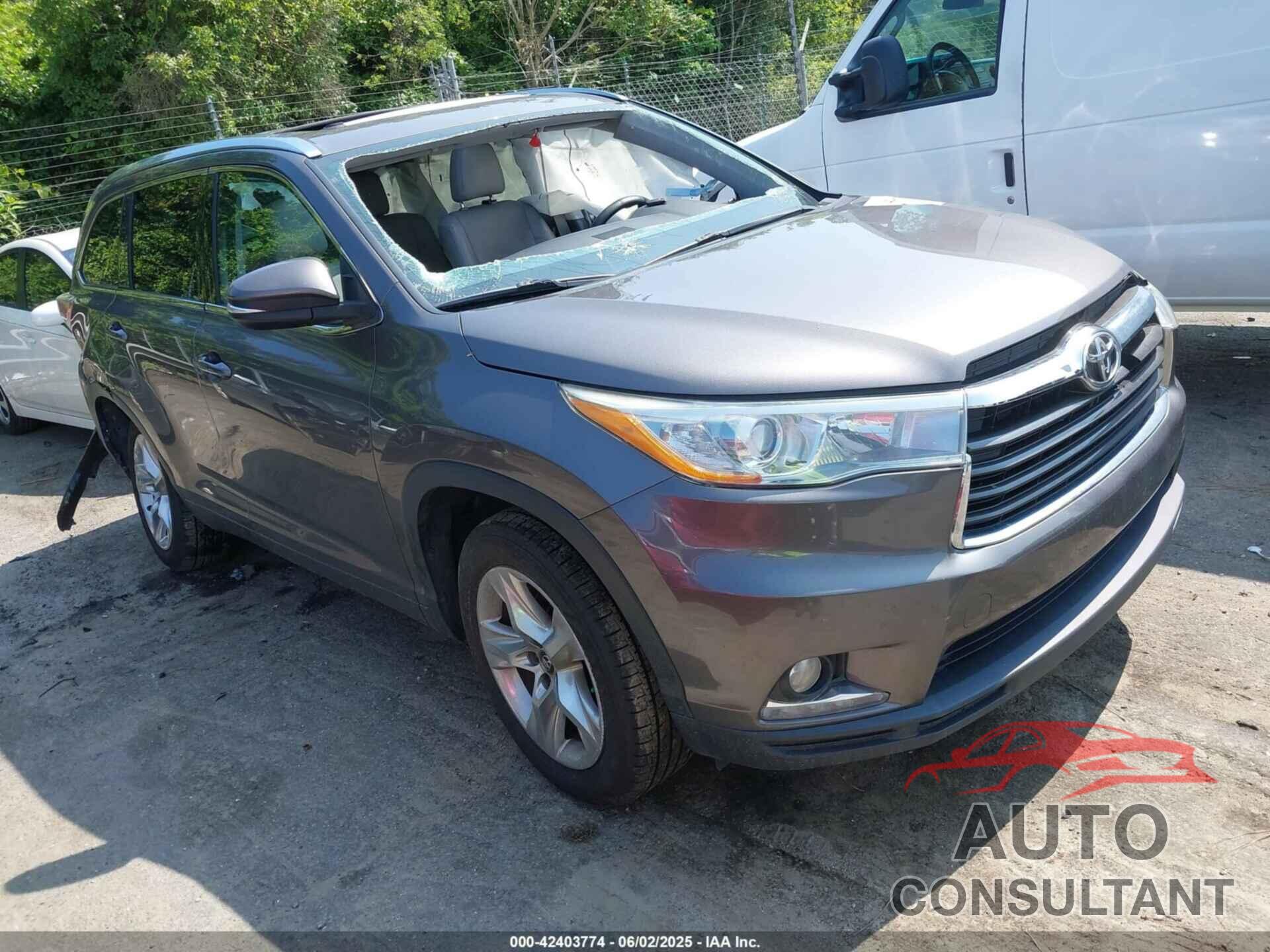 TOYOTA HIGHLANDER 2016 - 5TDYKRFH4GS153874