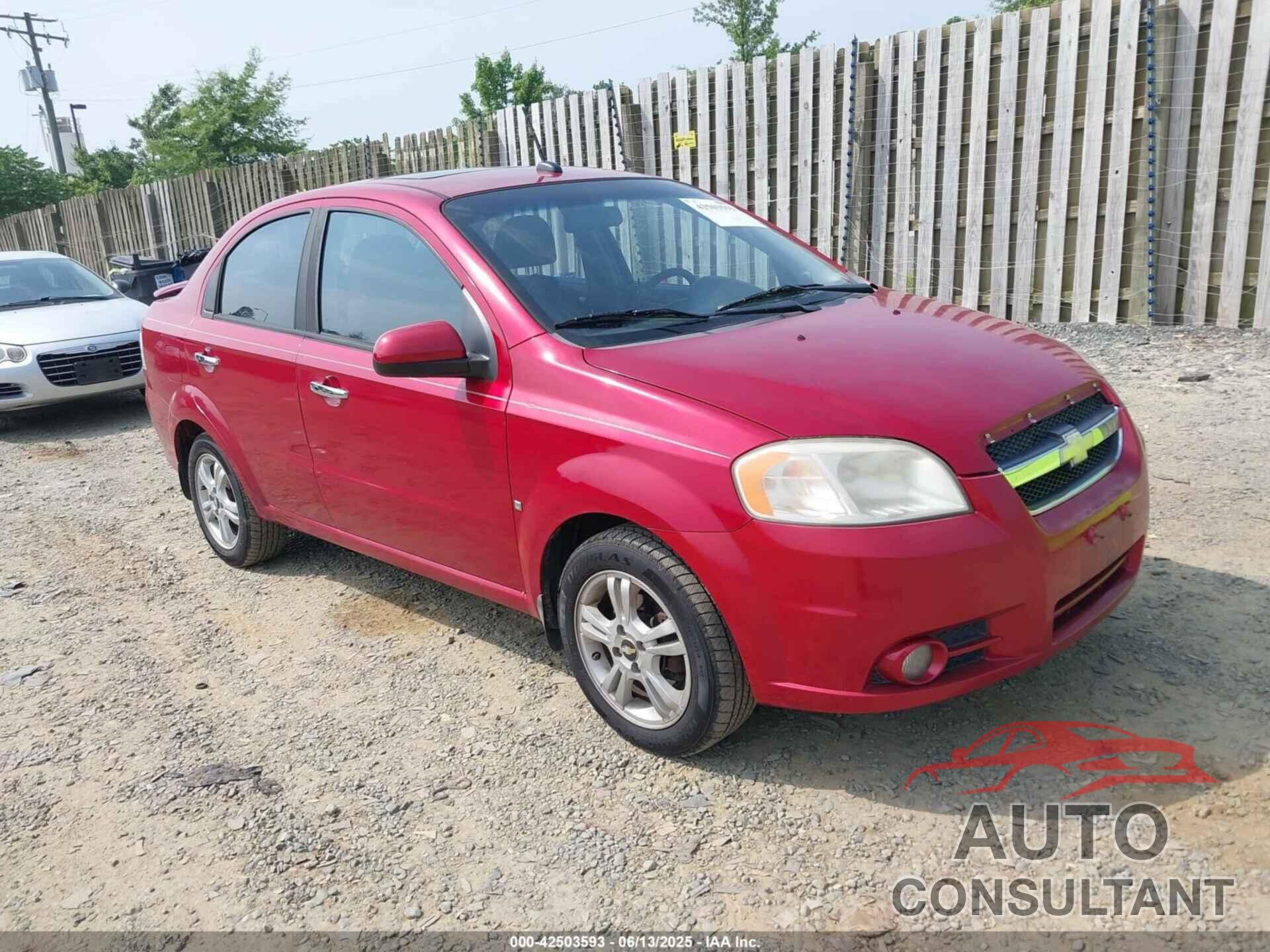CHEVROLET AVEO 2009 - KL1TG56E09B316323