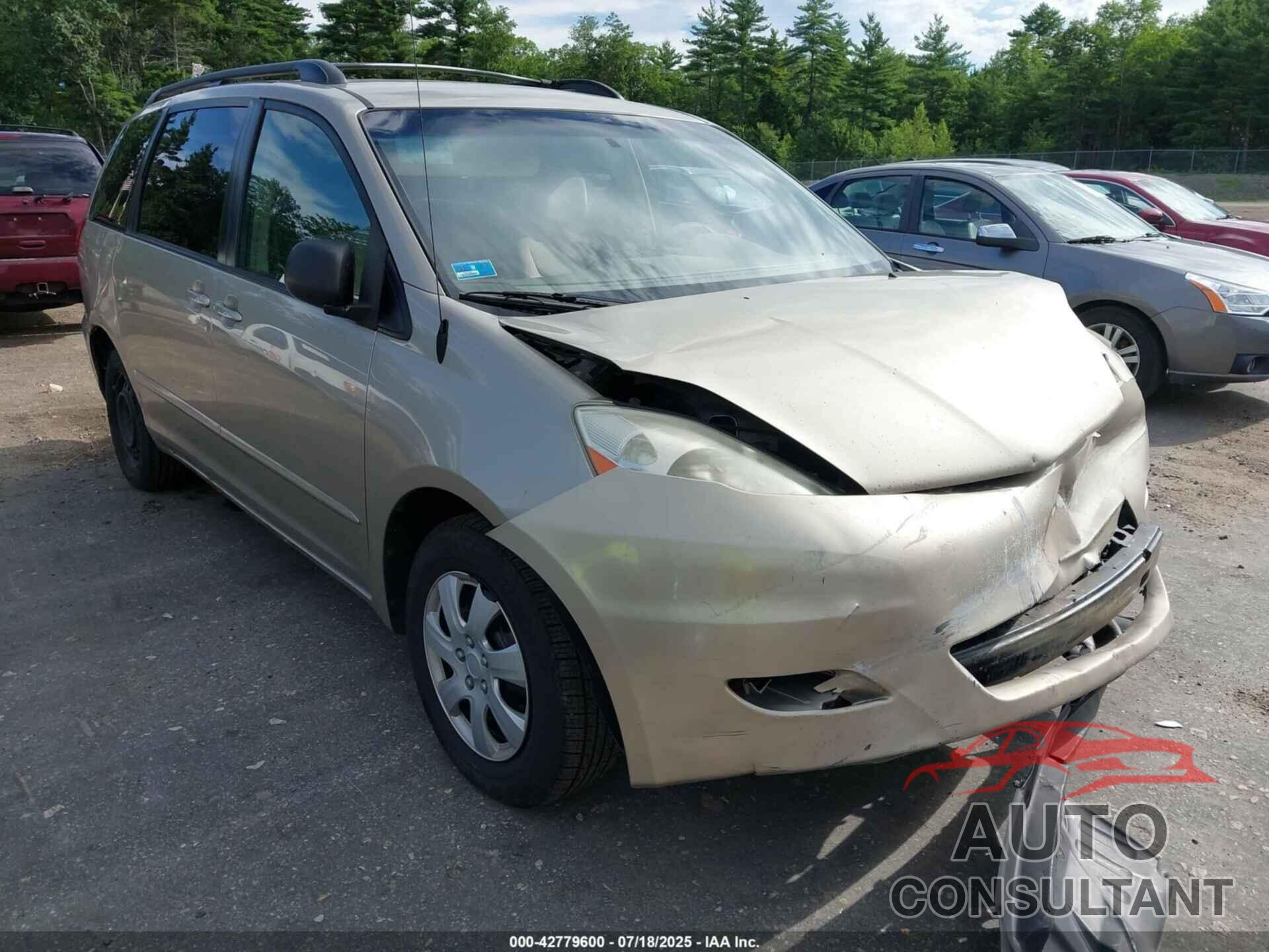 TOYOTA SIENNA 2009 - 5TDZK23C19S247279