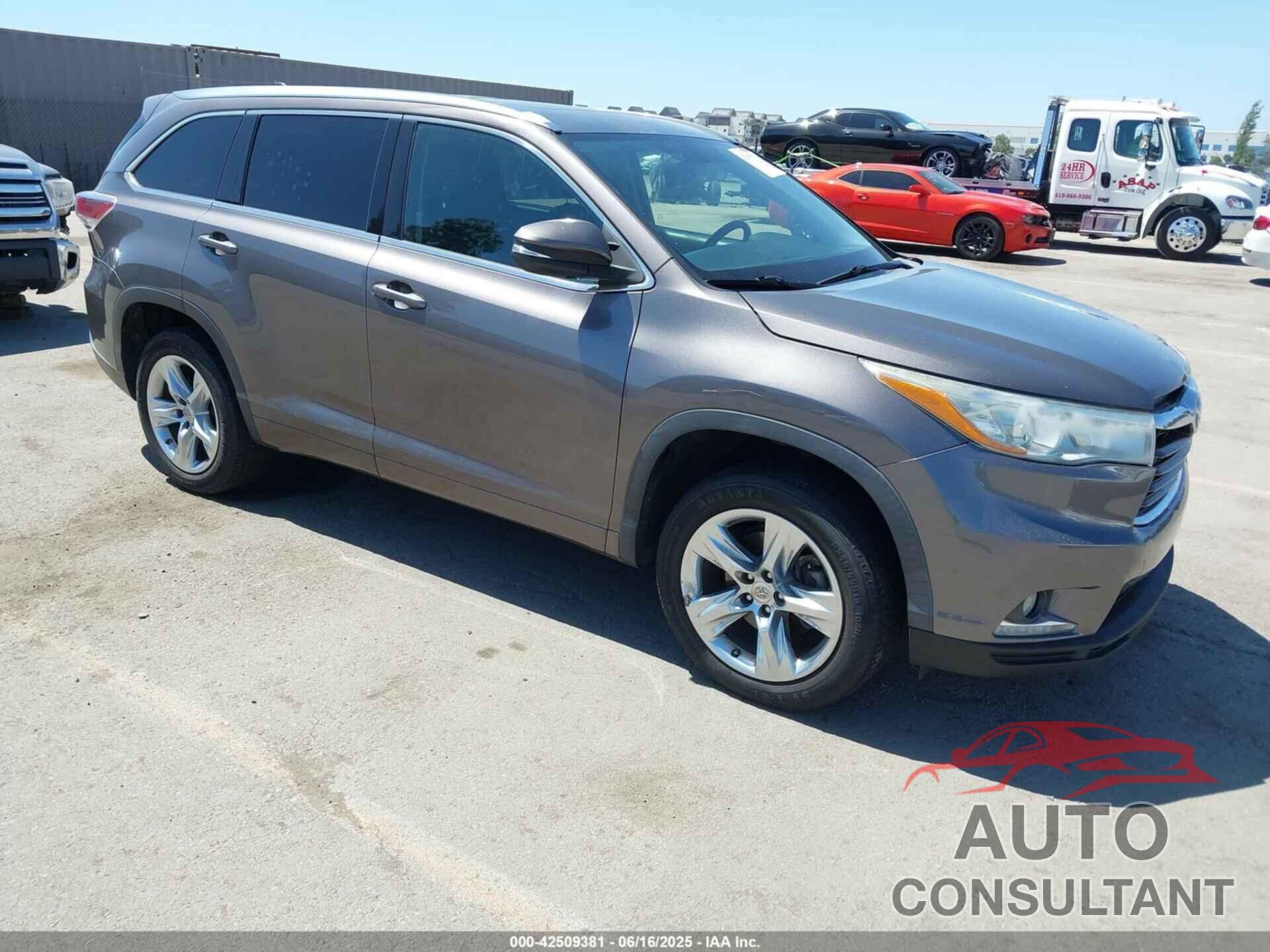 TOYOTA HIGHLANDER 2014 - 5TDYKRFHXES017911