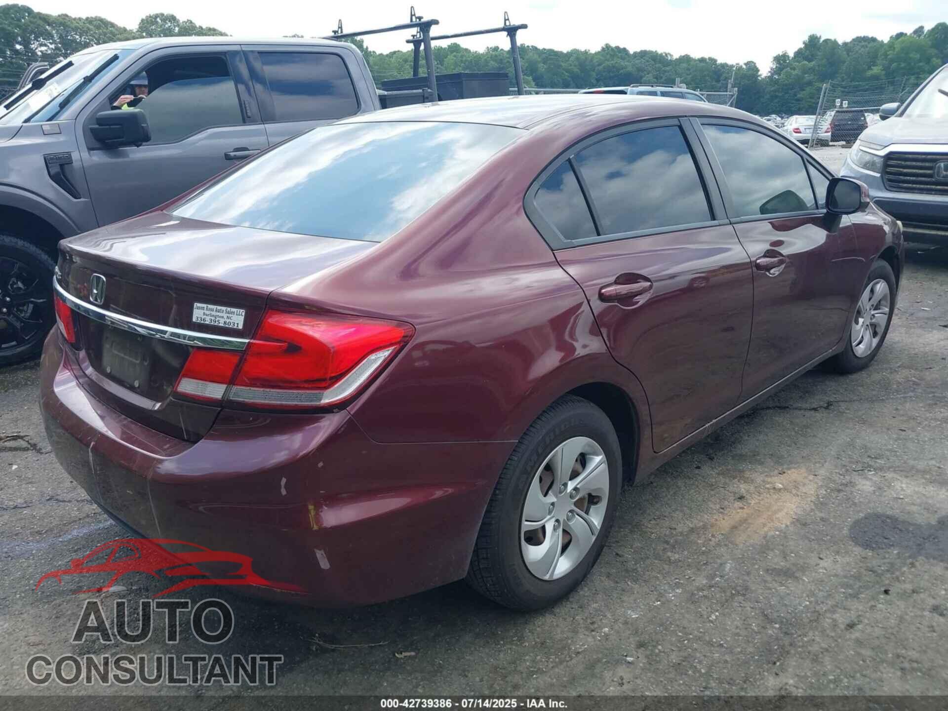 HONDA CIVIC 2013 - 19XFB2F53DE003040