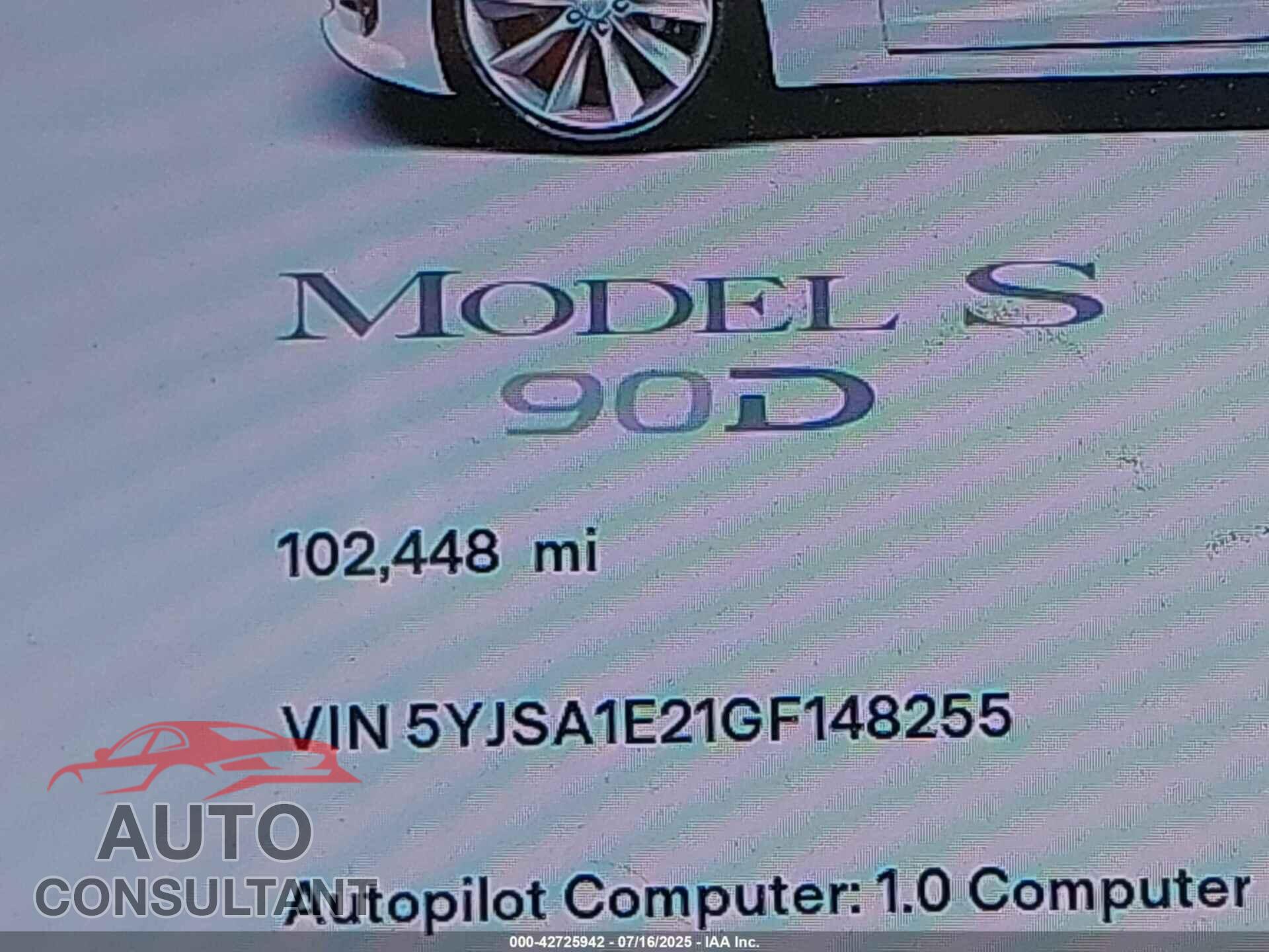 TESLA MODEL S 2016 - 5YJSA1E21GF148255