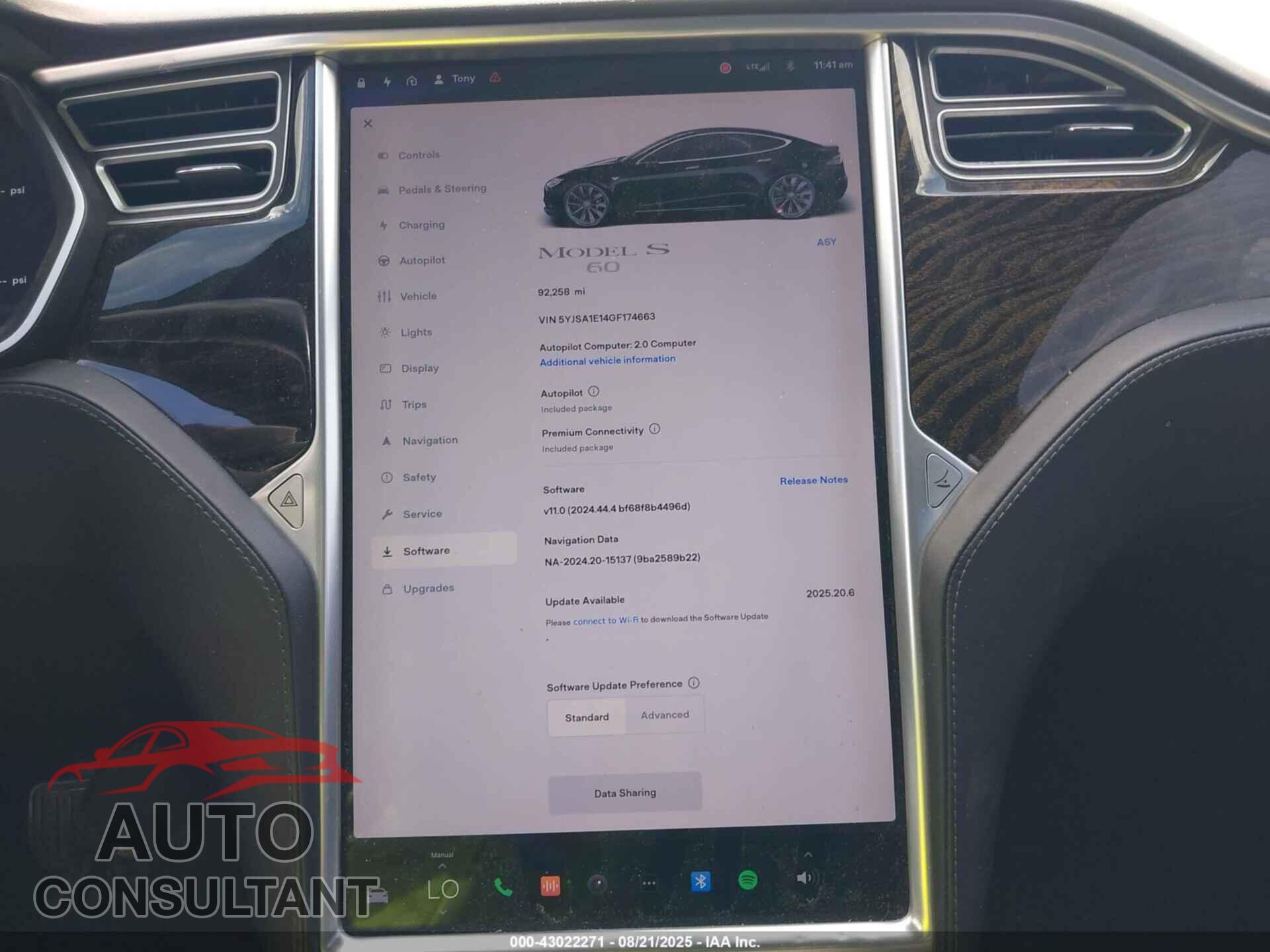 TESLA MODEL S 2016 - 5YJSA1E14GF174663