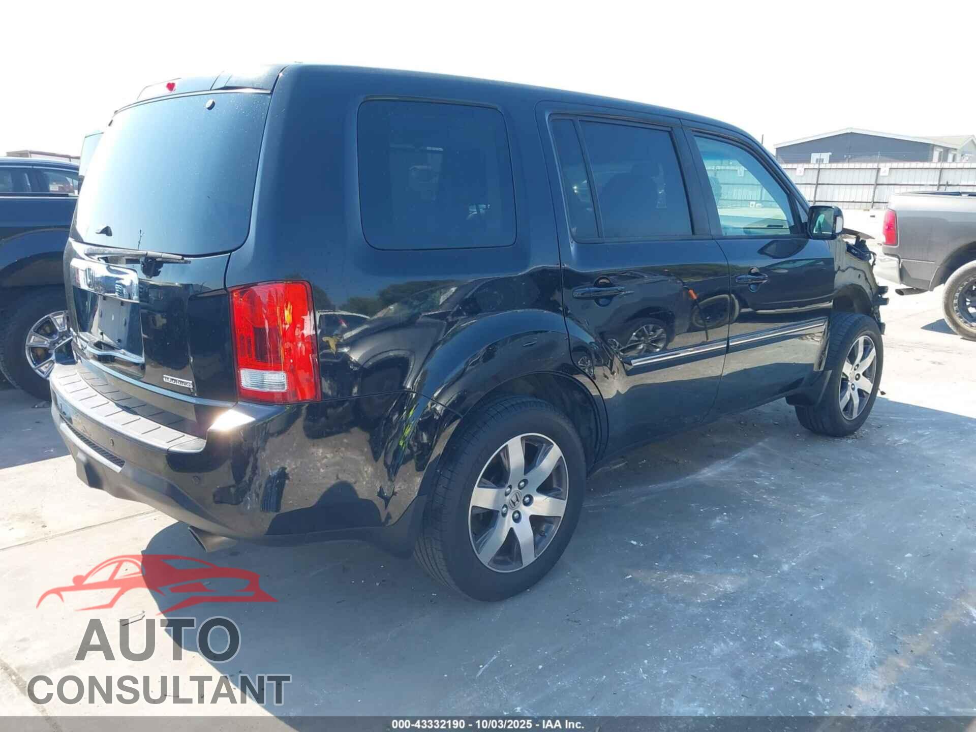 HONDA PILOT 2012 - 5FNYF3H98CB040614