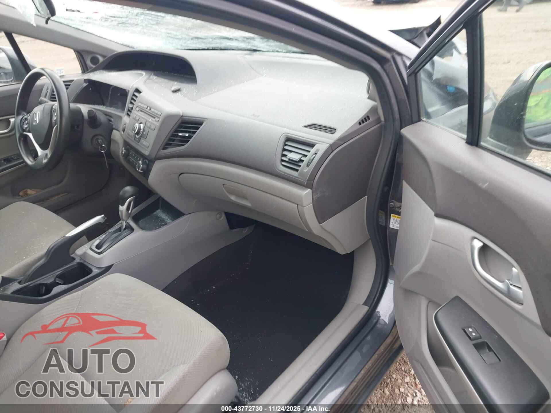 HONDA CIVIC 2012 - 19XFB2F82CE033347