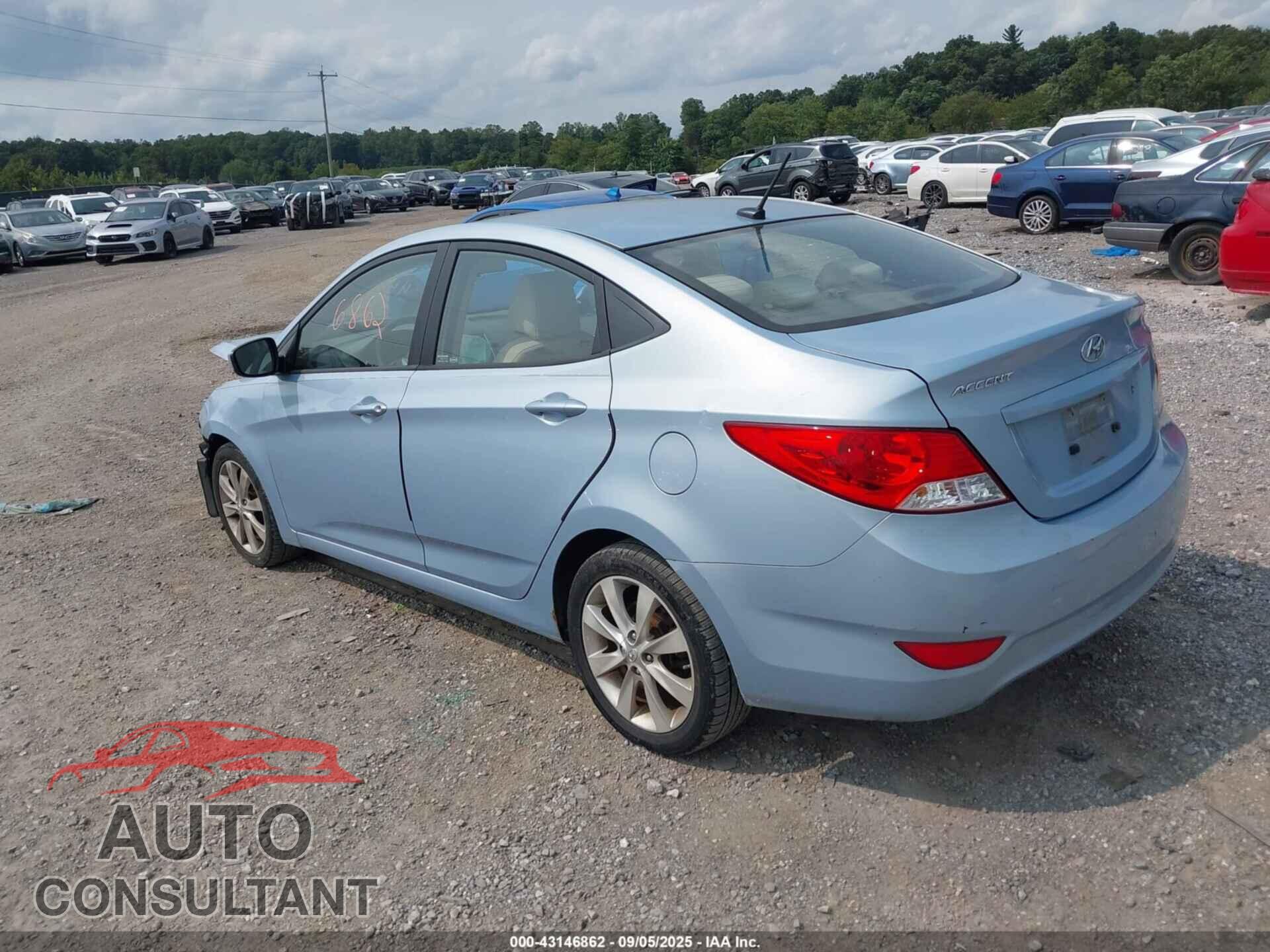 HYUNDAI ACCENT 2012 - KMHCU4AE7CU072289