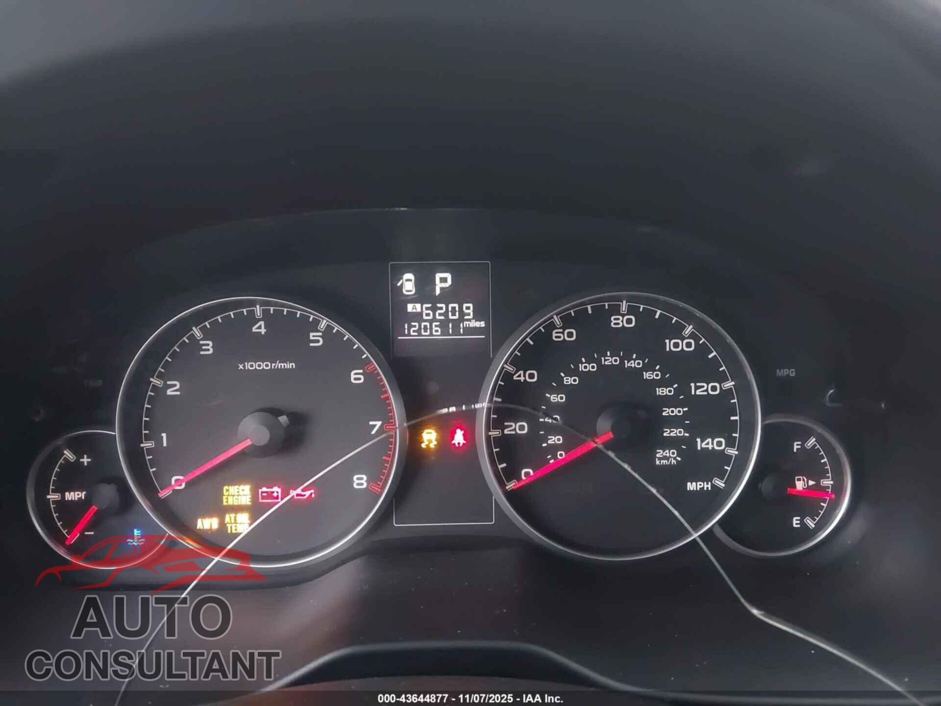 SUBARU OUTBACK 2013 - 4S4BRCCC7D3200718