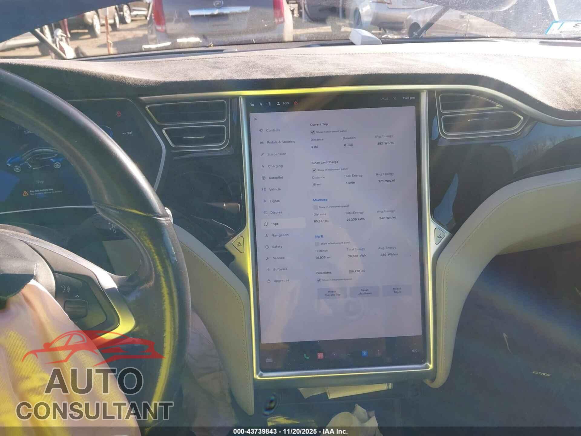 TESLA MODEL S 2016 - 5YJSA1E27GF123893