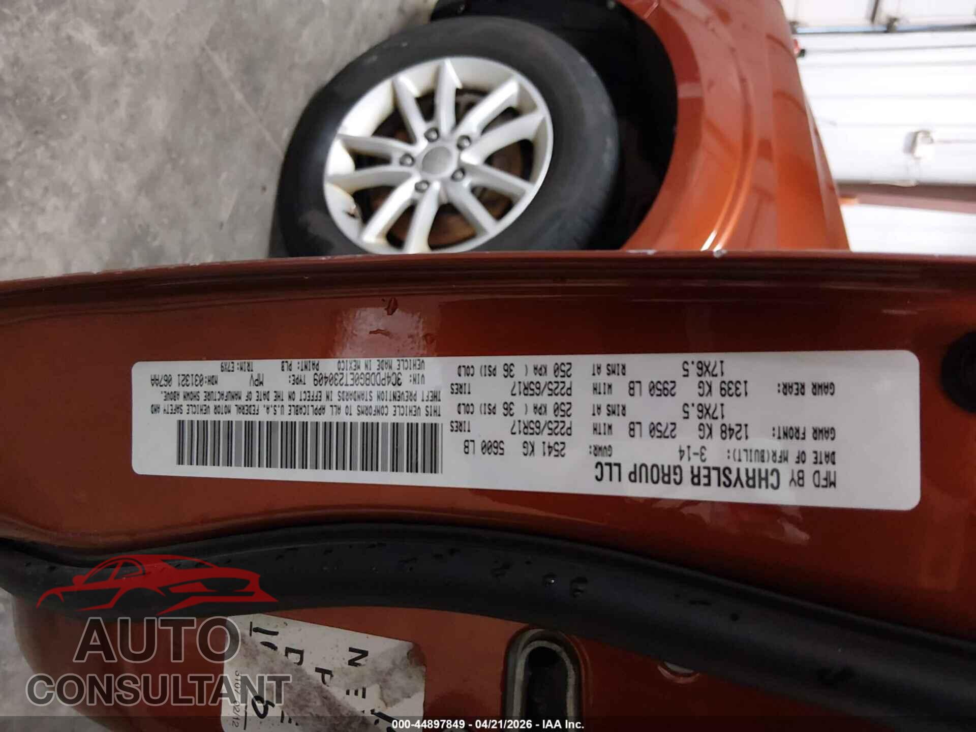 DODGE JOURNEY 2014 - 3C4PDDBG0ET230409