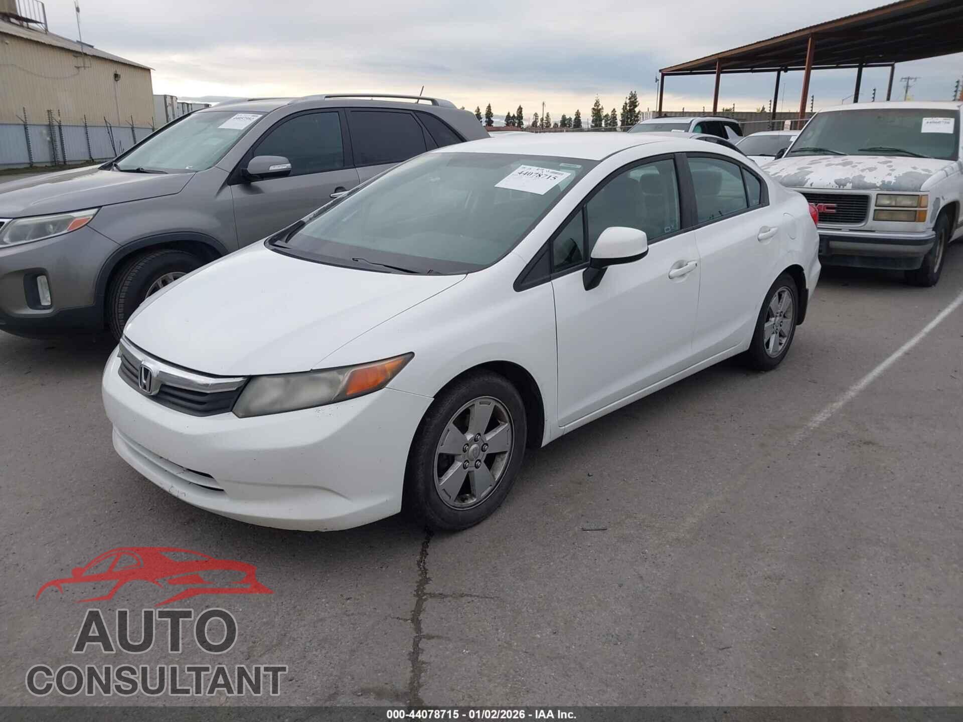 HONDA CIVIC 2012 - 19XFB2F56CE378368