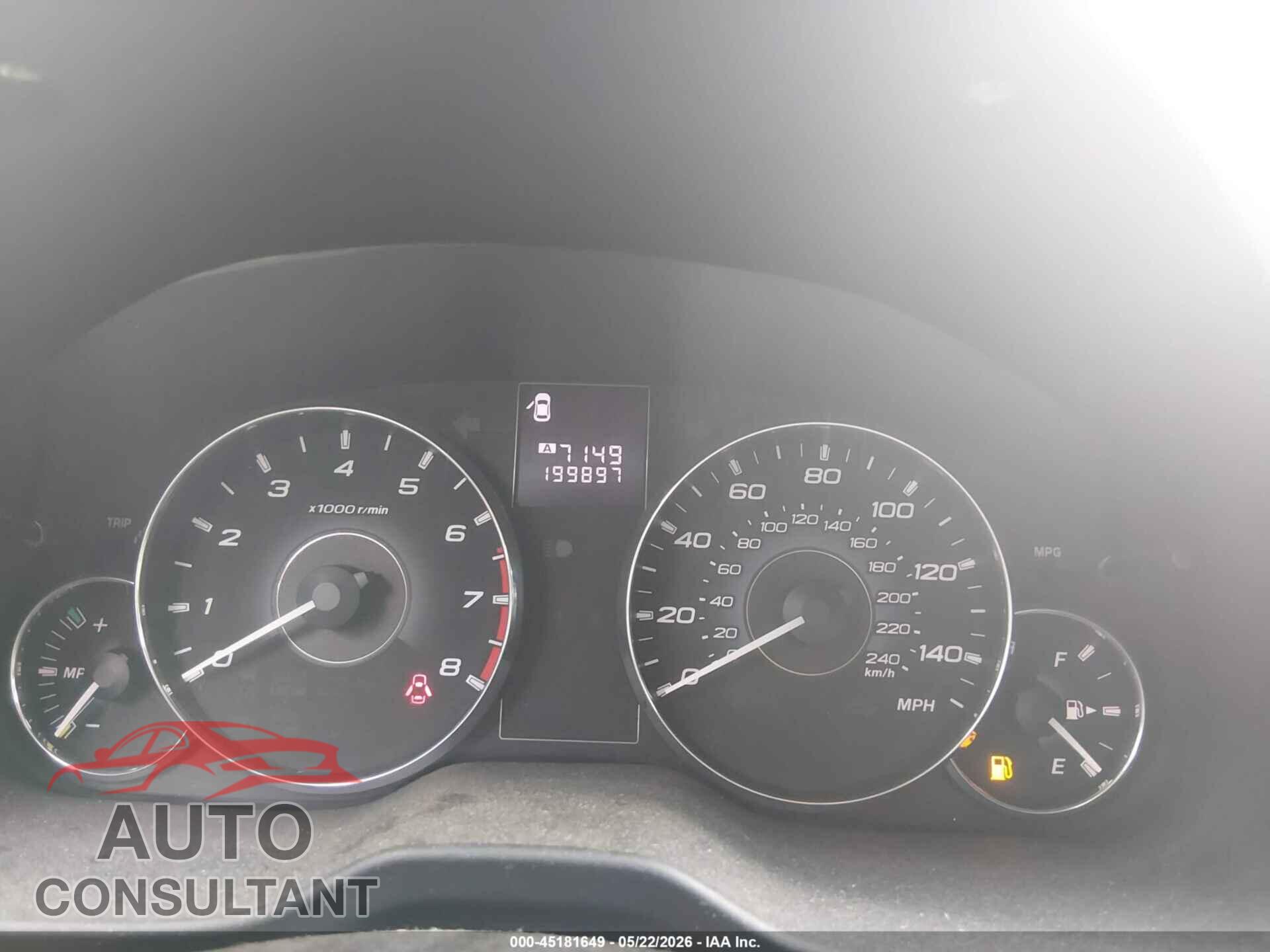 SUBARU OUTBACK 2011 - 4S4BRBKC5B3373551