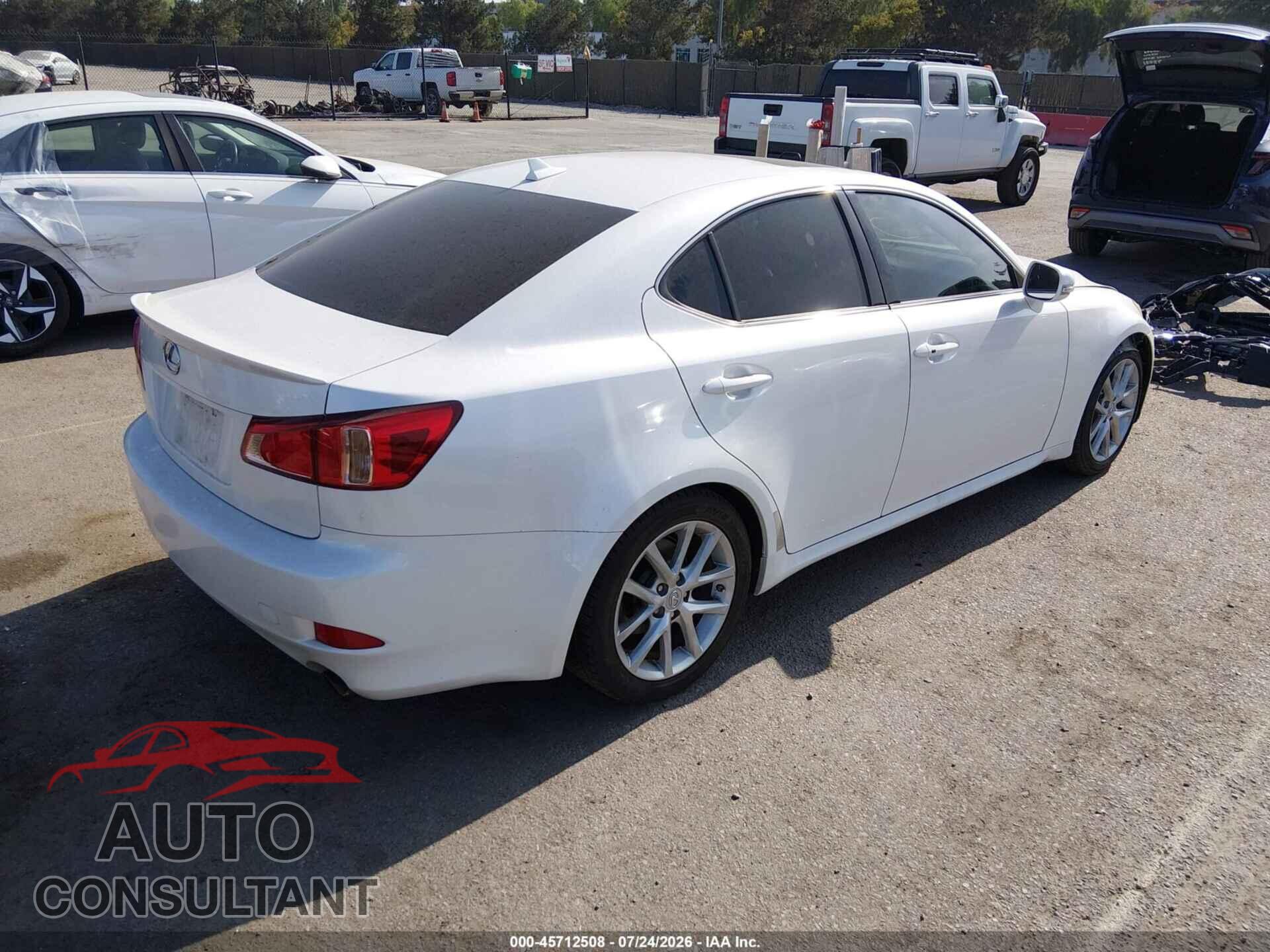 LEXUS IS 250 2013 - JTHBF5C21D5187256