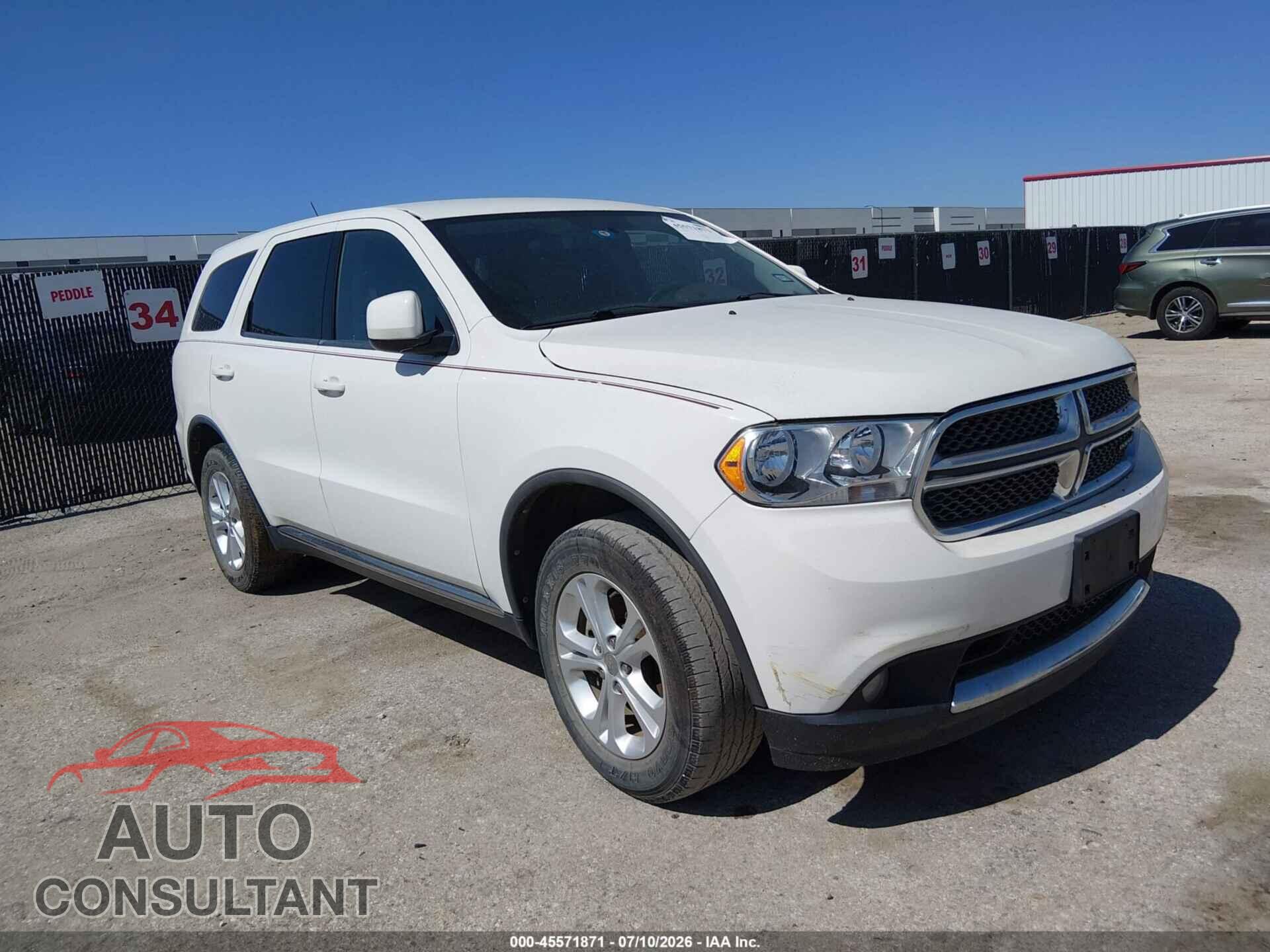 DODGE DURANGO 2012 - 1C4RDHAG6CC247578