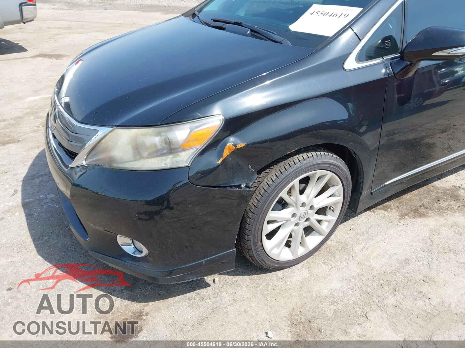 LEXUS HS 250H 2010 - JTHBB1BA9A2034487