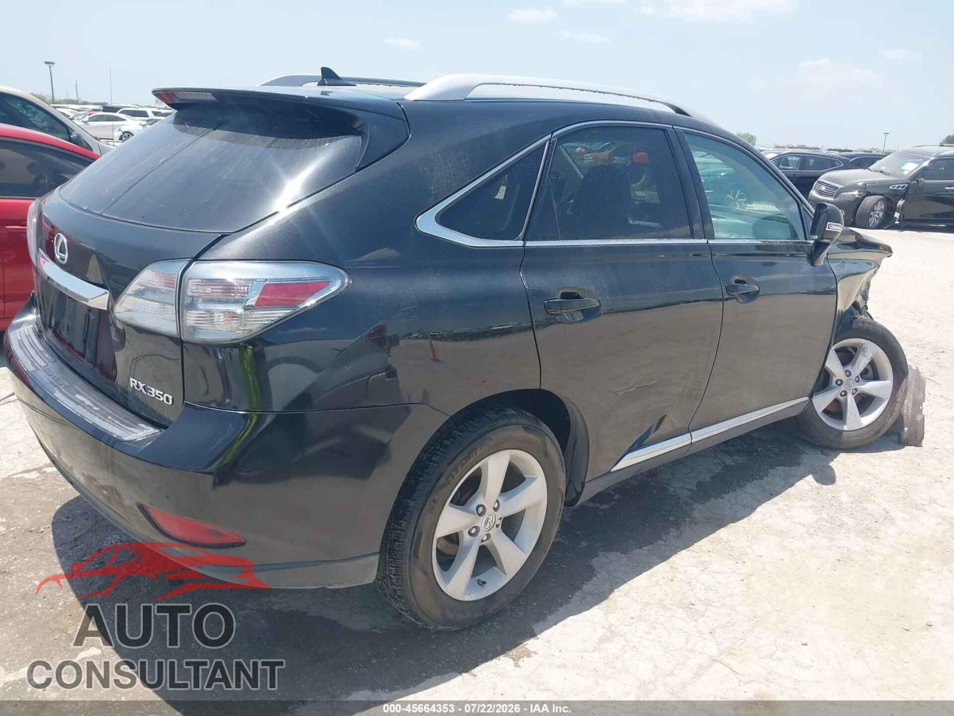 LEXUS RX 350 2012 - 2T2BK1BA5CC143269