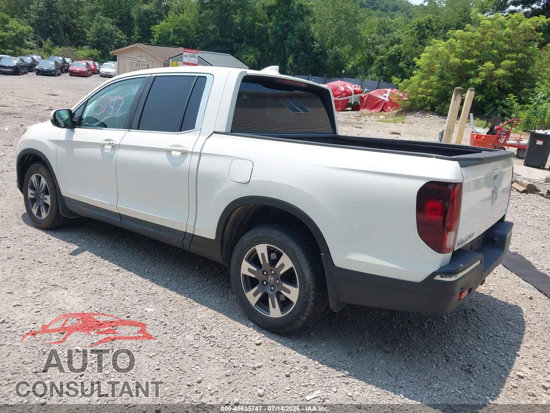 HONDA RIDGELINE 2017 - 5FPYK3F65HB027709