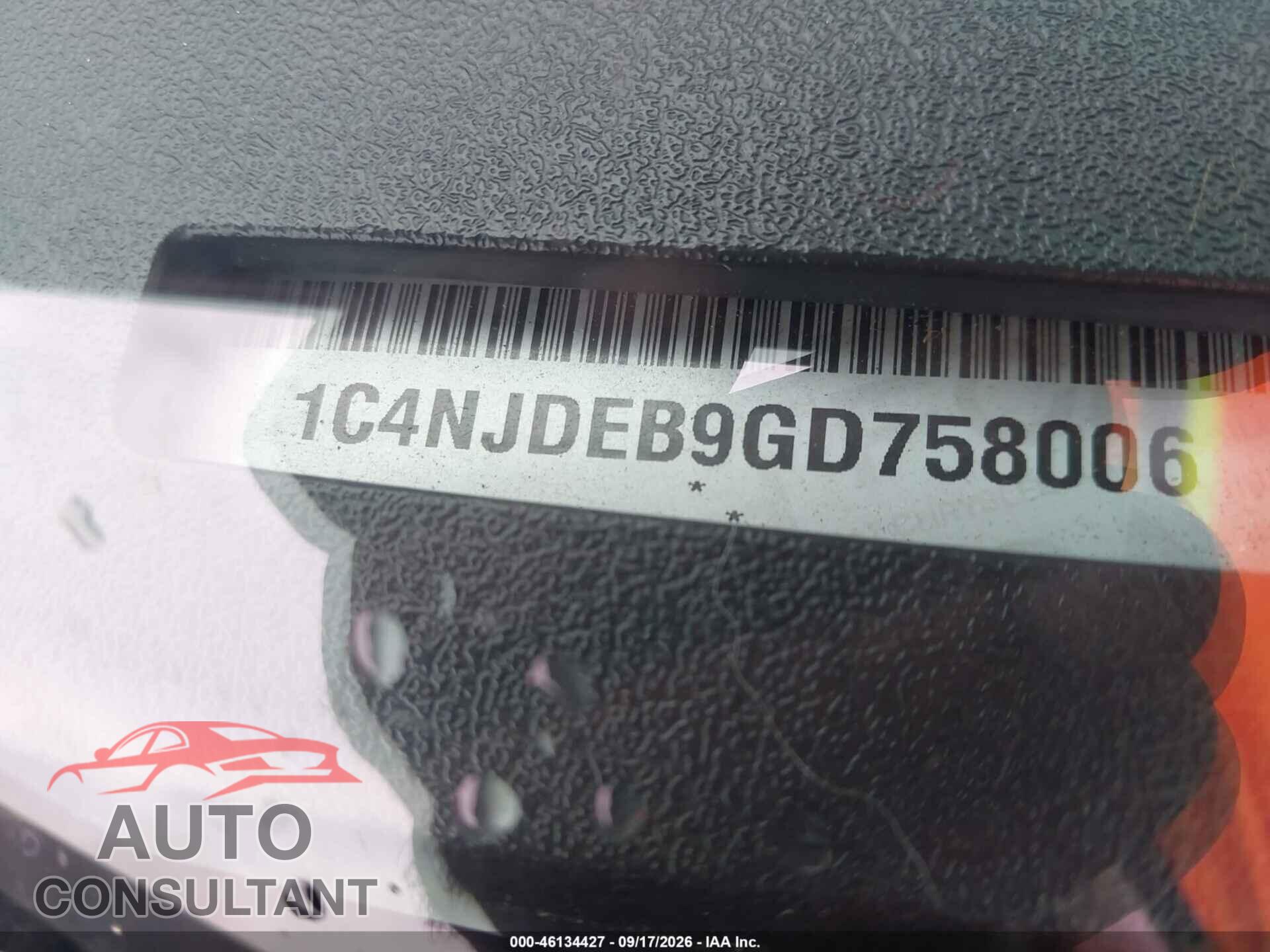 JEEP COMPASS 2016 - 1C4NJDEB9GD758006
